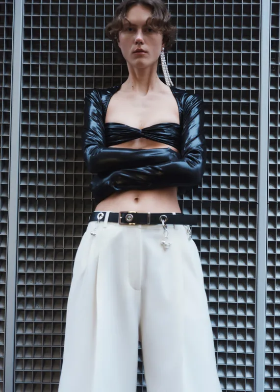 Beaufille Baes Crop Top With Gloves - Black sold by Frankie Shop