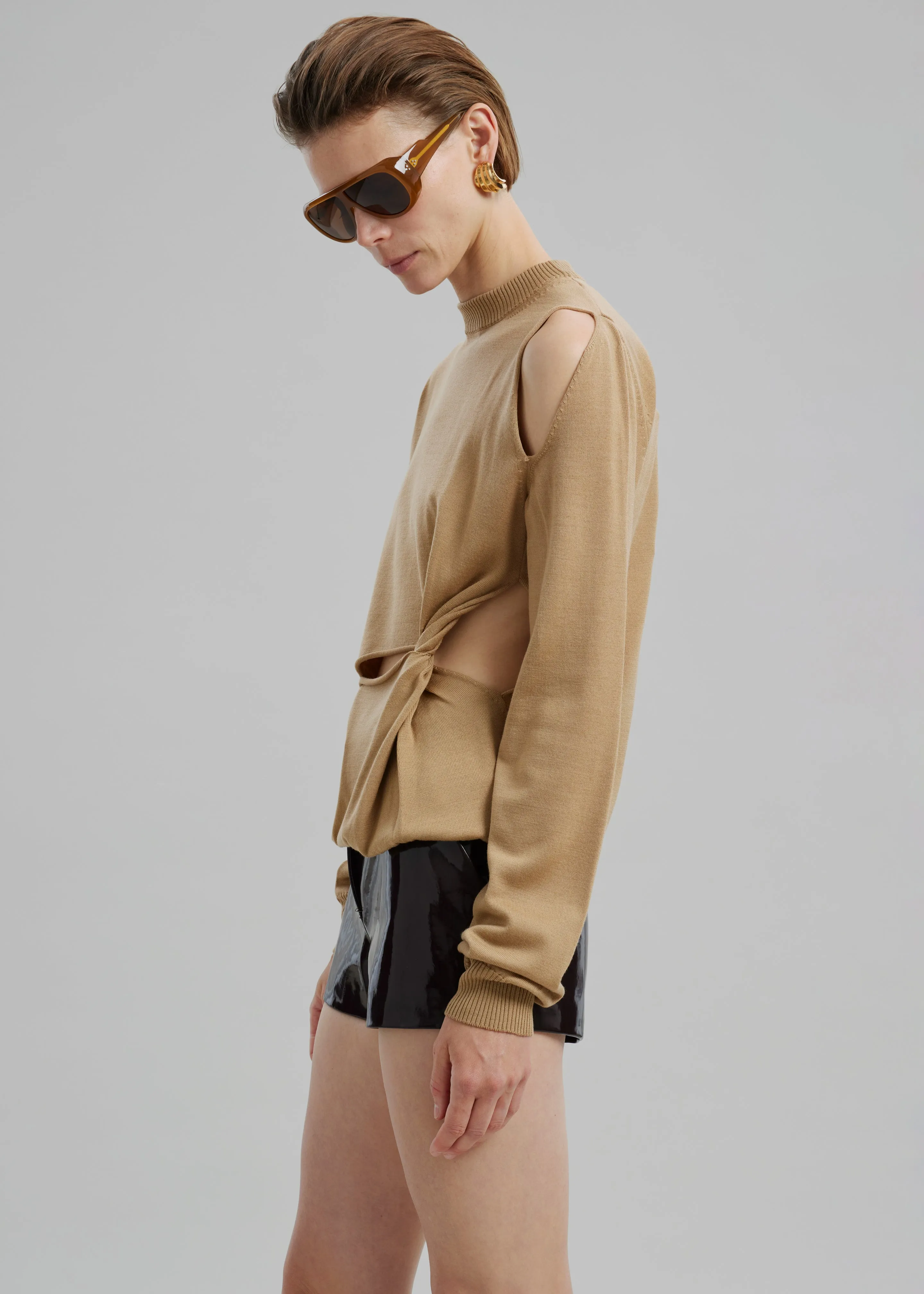 Sportmax Holiday Top - Beige sold by Frankie Shop product image thumbnail 4