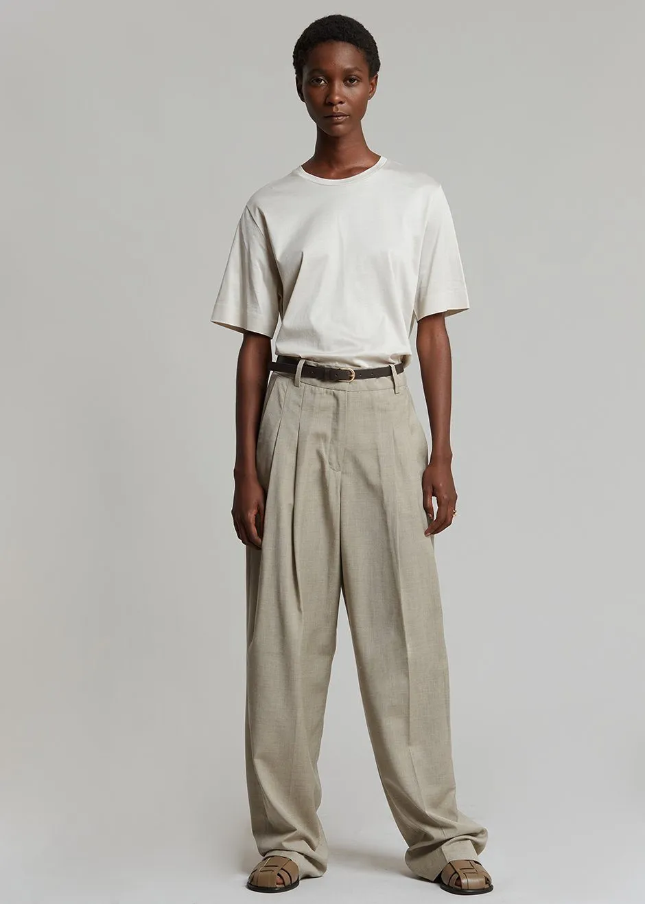 Gelso Pleated Trousers - Light Taupe Melange sold by Frankie Shop product image thumbnail 2