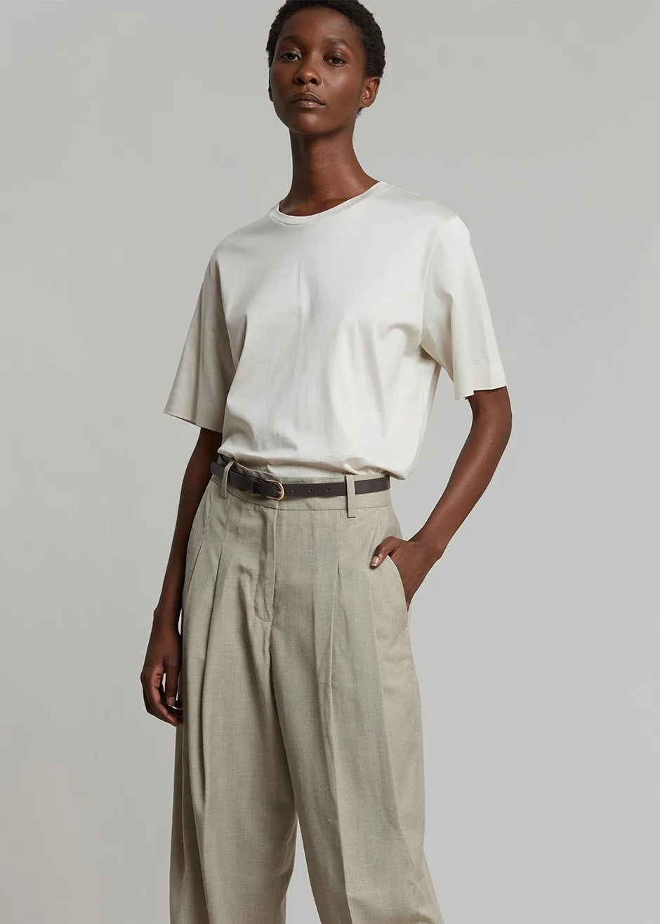 Gelso Pleated Trousers - Light Taupe Melange sold by Frankie Shop product image thumbnail 5