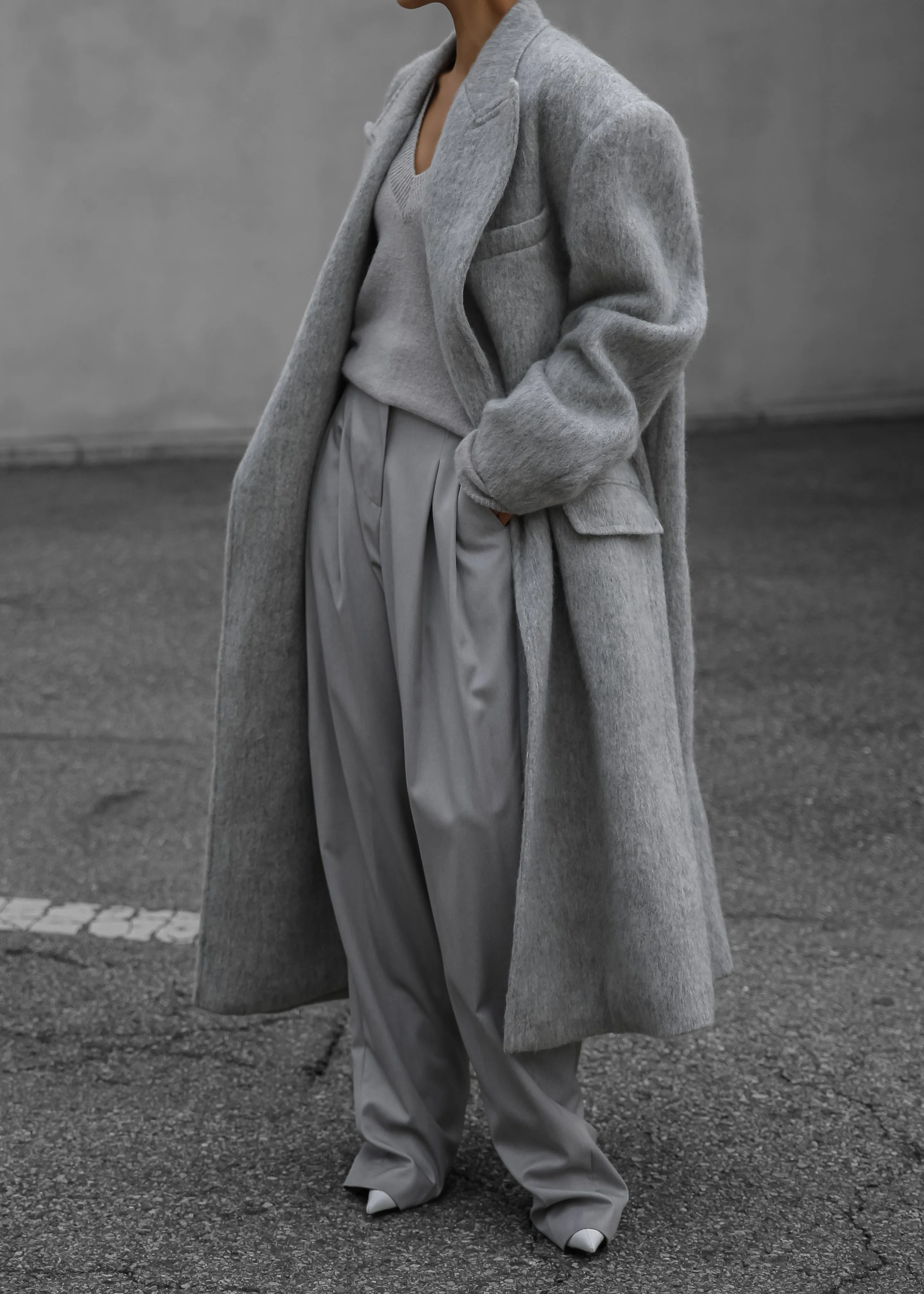John Oversized Coat - Light Grey sold by Frankie Shop product image thumbnail 5