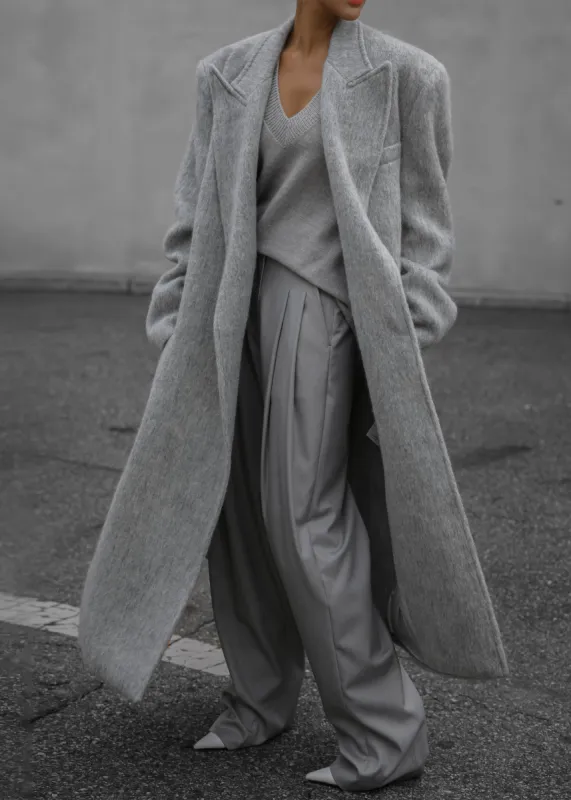 John Oversized Coat - Light Grey sold by Frankie Shop