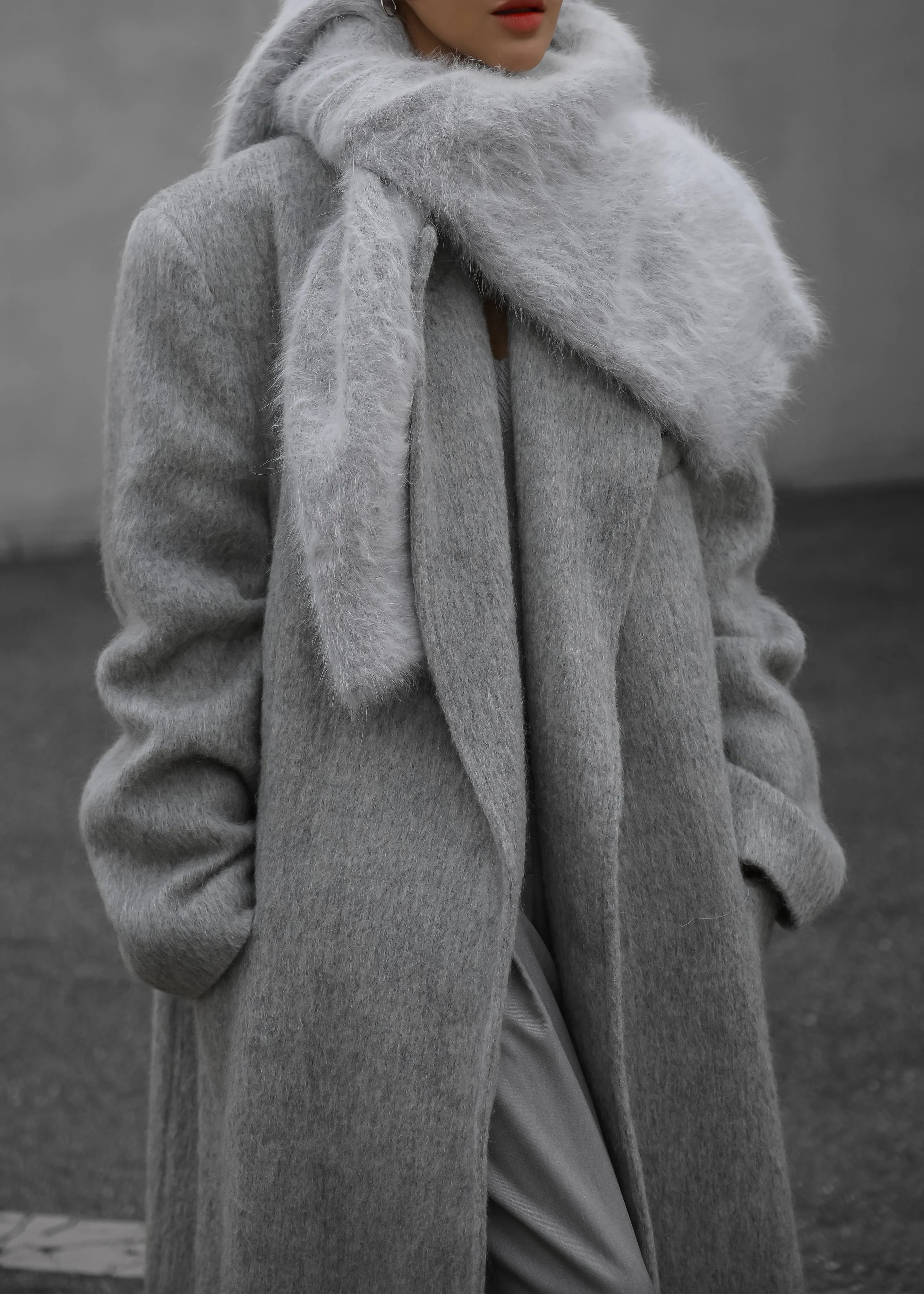 ジャケット・アウター RECTO 70S ORCHID FAUX FUR OVERSIZED COAT RECTO