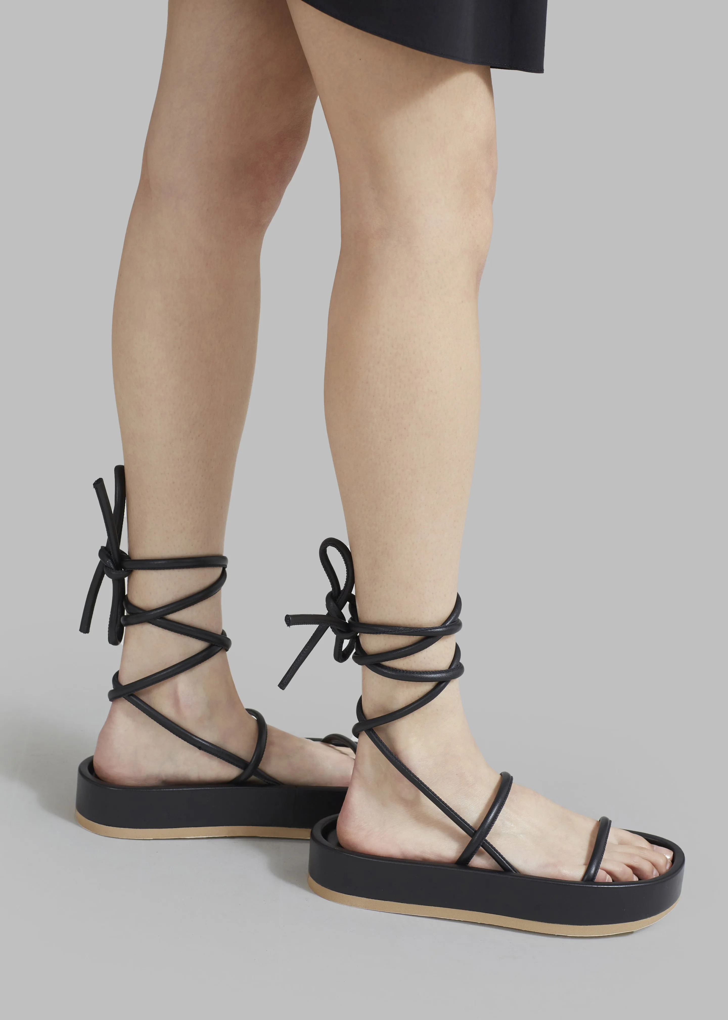 Ilio Smeraldo Pritika 01 Lace Up Sandal - Black sold by Frankie Shop product image thumbnail 2