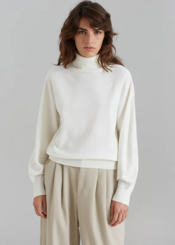 Variel Turtleneck Sweater - Cream sold by Frankie Shop