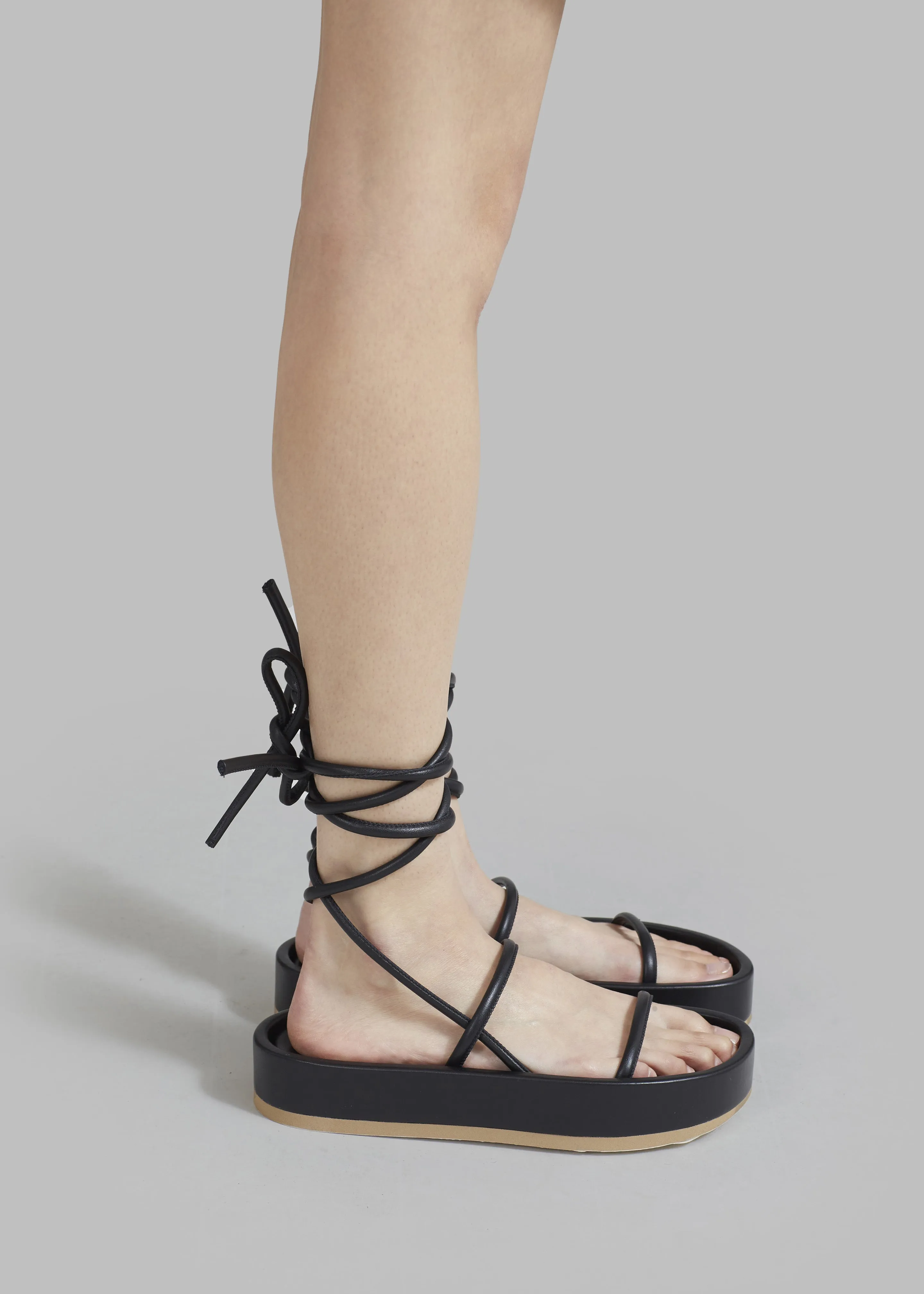 Ilio Smeraldo Pritika 01 Lace Up Sandal - Black sold by Frankie Shop product image thumbnail 4