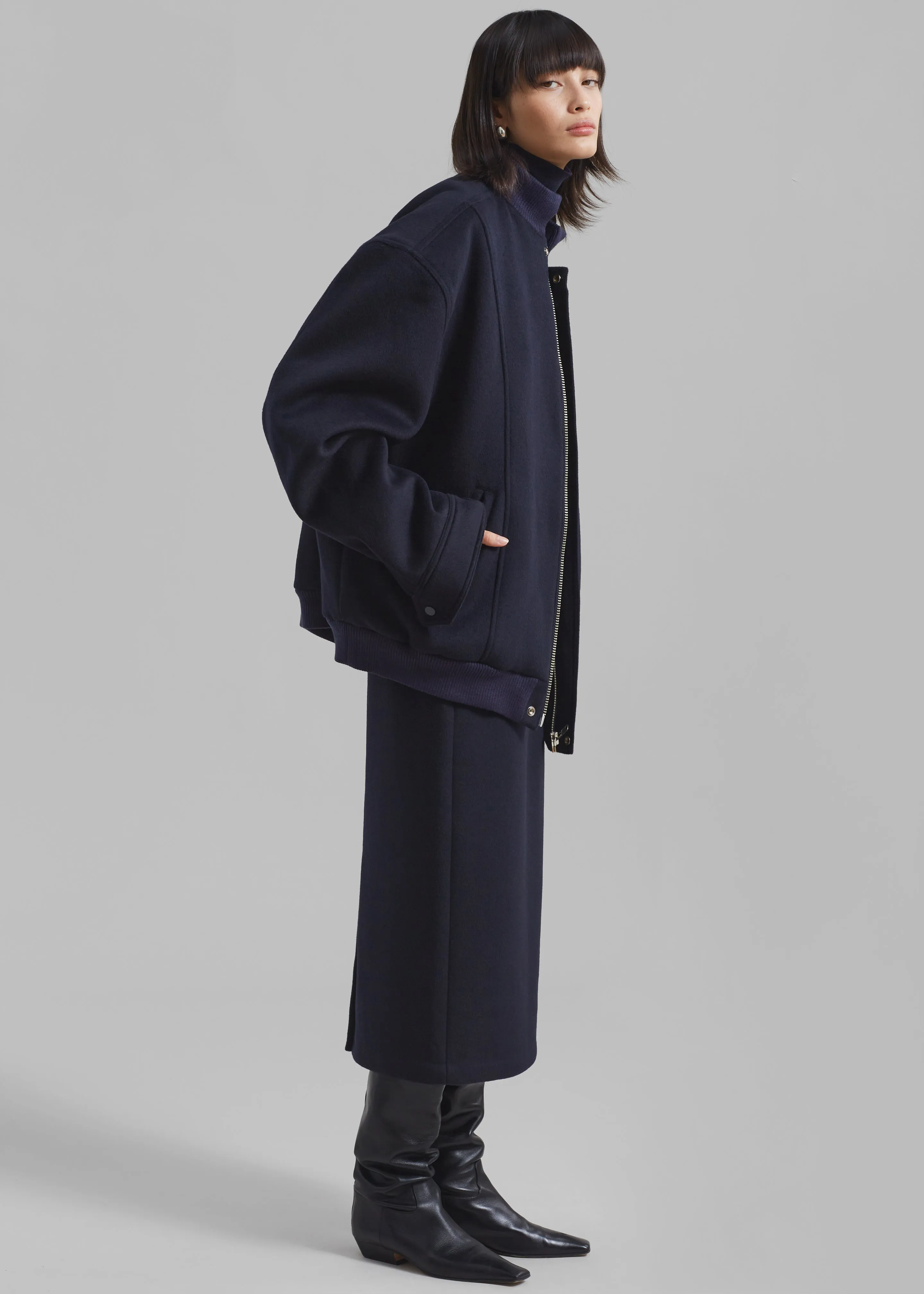 Arley Oversized Bomber - Navy sold by Frankie Shop product image thumbnail 3