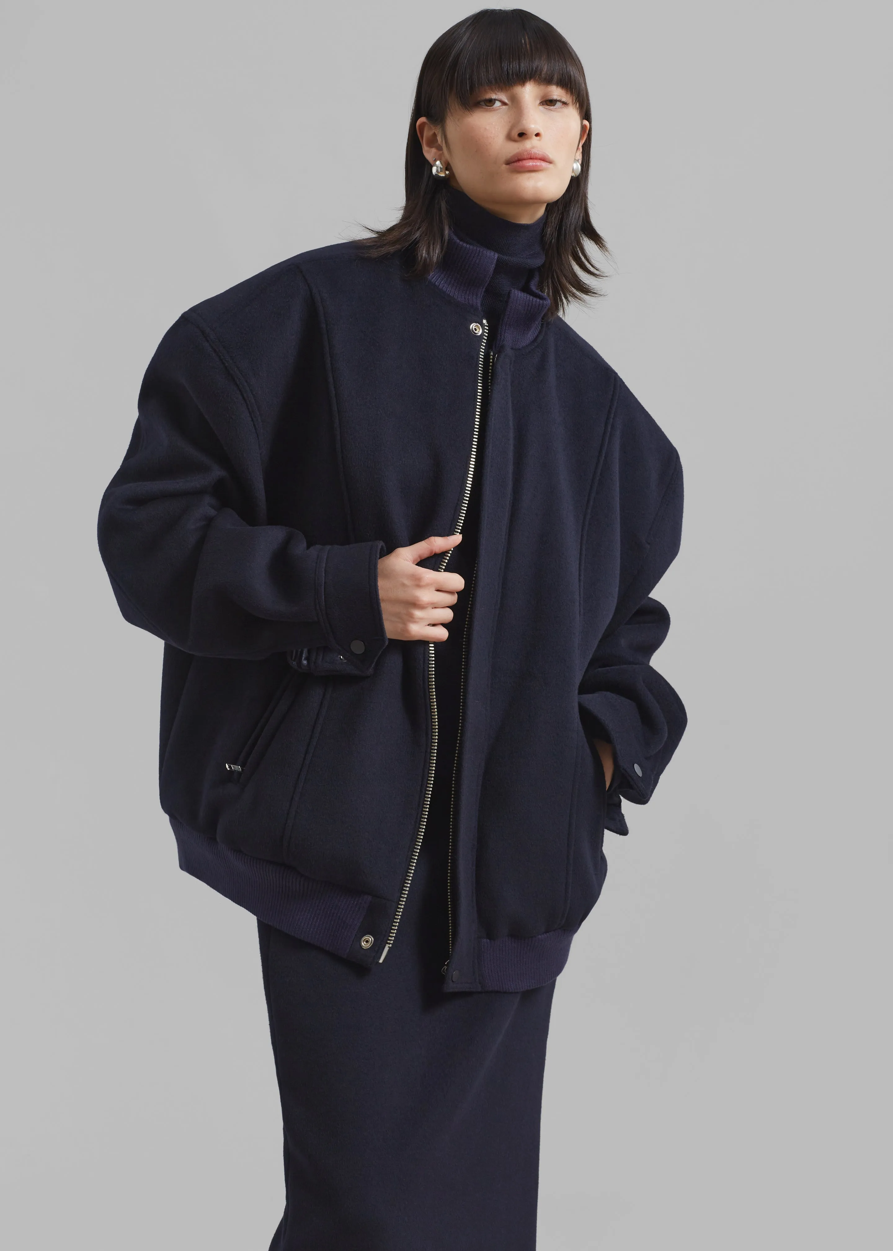 Arley Oversized Bomber - Navy sold by Frankie Shop product image thumbnail 2