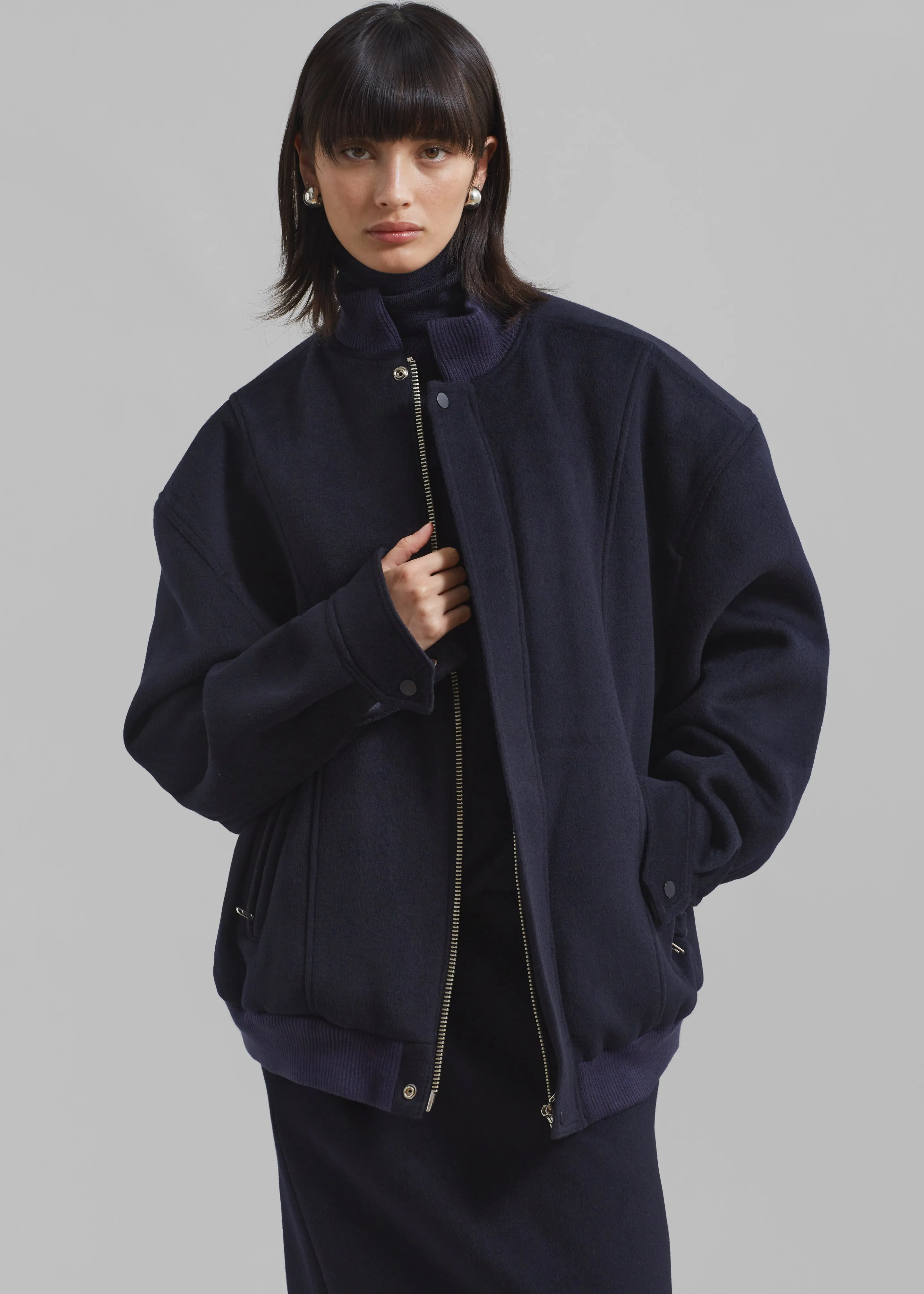 Arley Oversized Bomber - Navy sold by Frankie Shop product image thumbnail 5