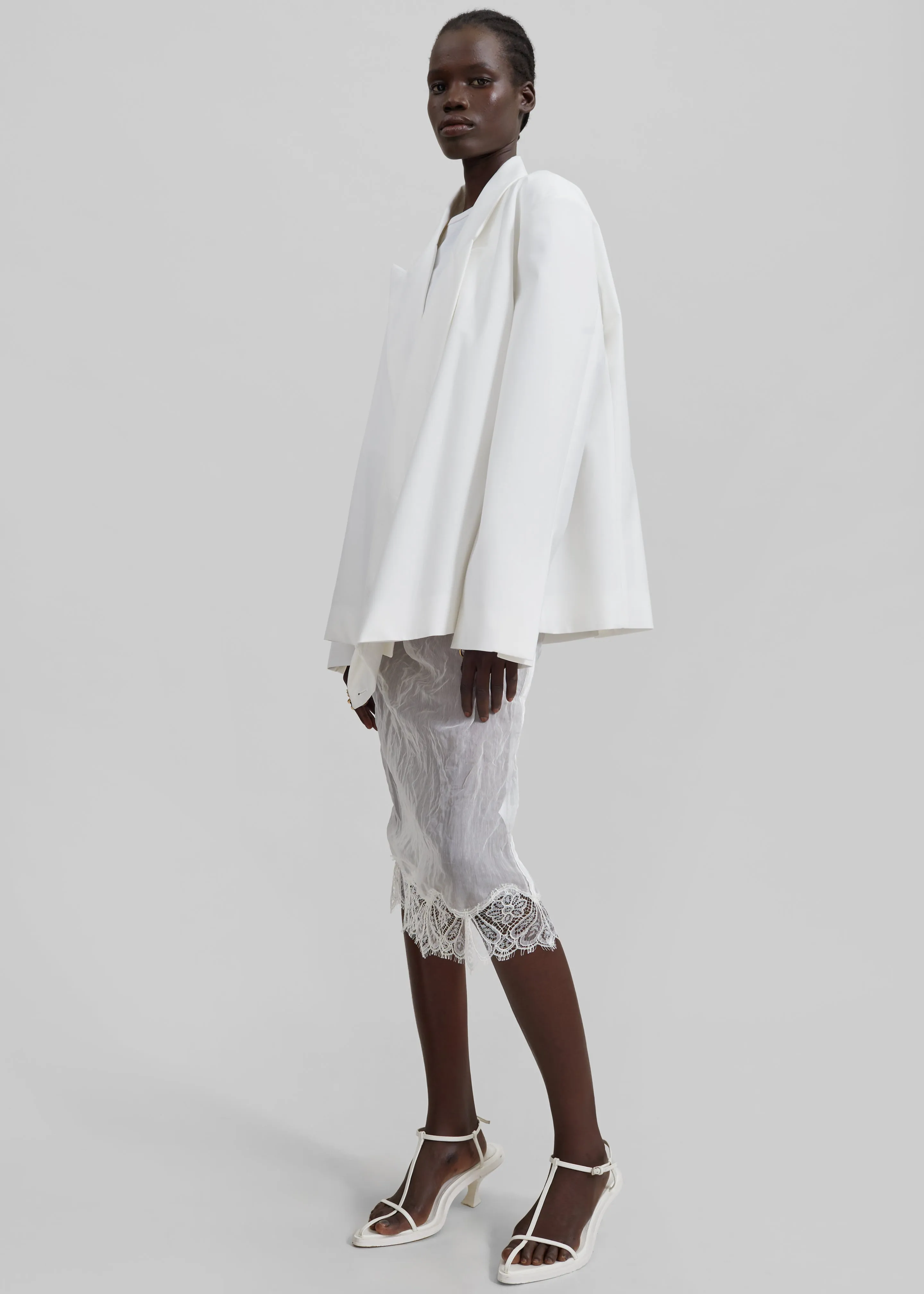 Geneva Wrap Blazer - White sold by Frankie Shop product image thumbnail 4