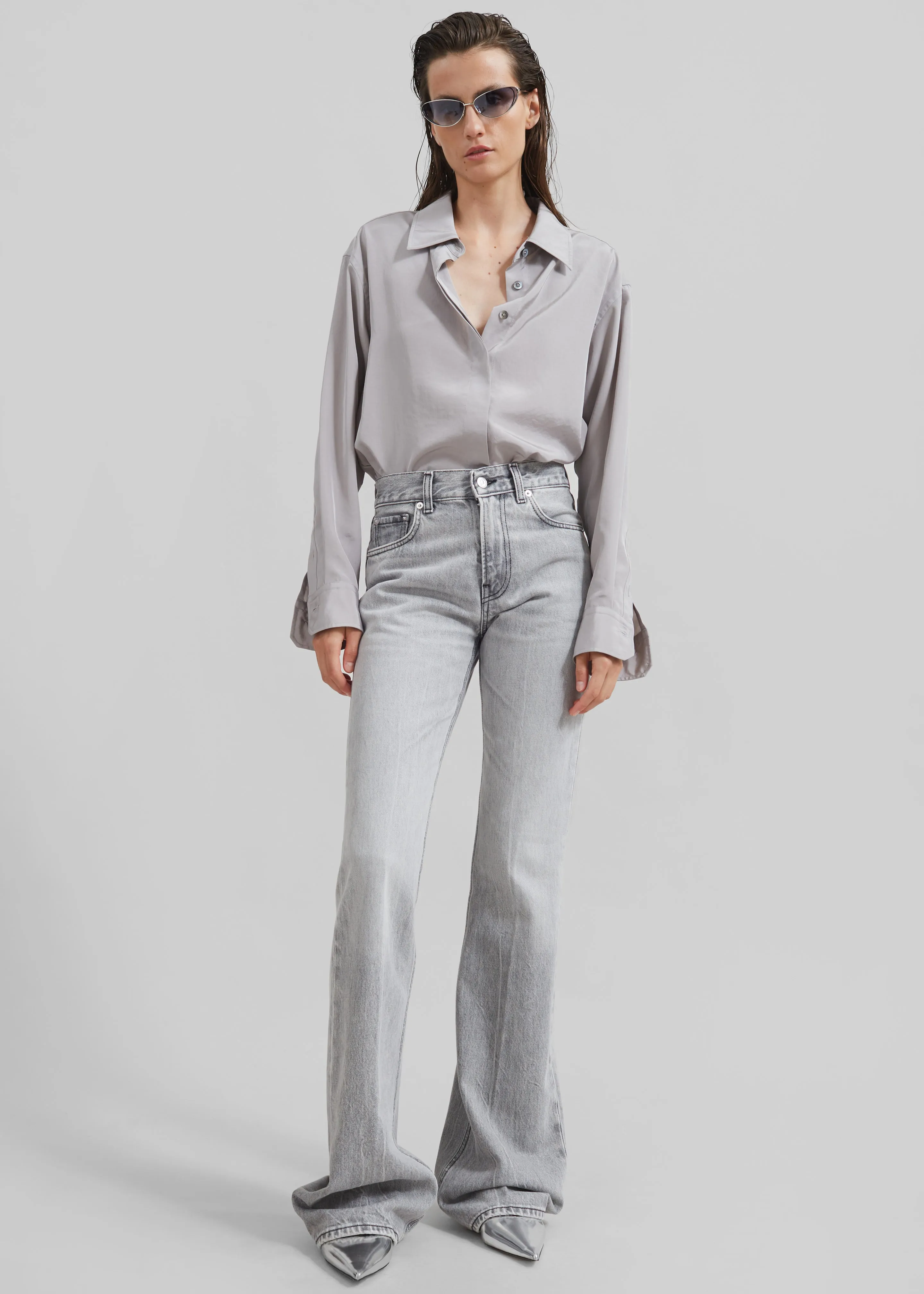 Haikure Flora Flared Jeans - Fog Grey sold by Frankie Shop product image thumbnail 4
