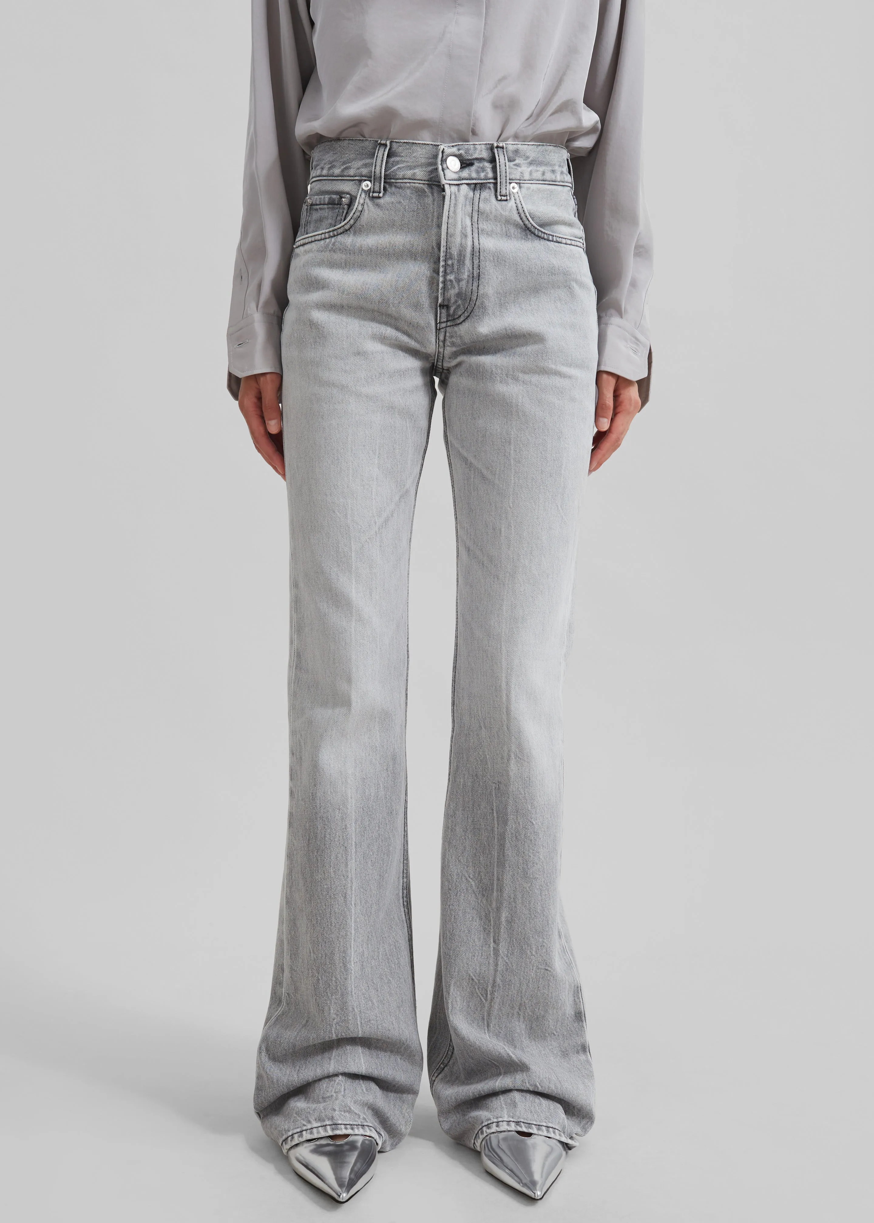 Haikure Flora Flared Jeans - Fog Grey sold by Frankie Shop product image thumbnail 3