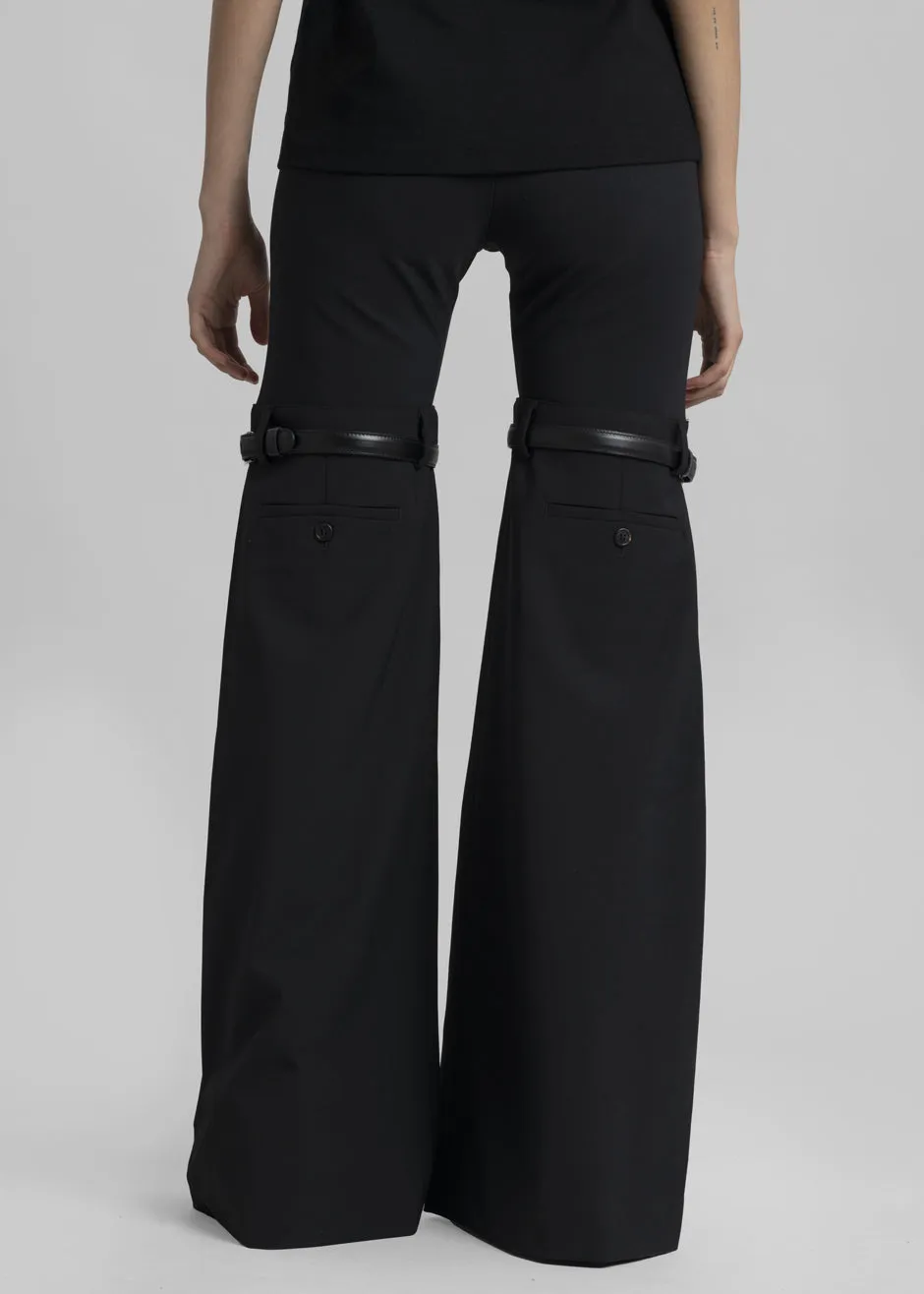Coperni Hybrid Flare Trousers - Black sold by Frankie Shop product image thumbnail 3