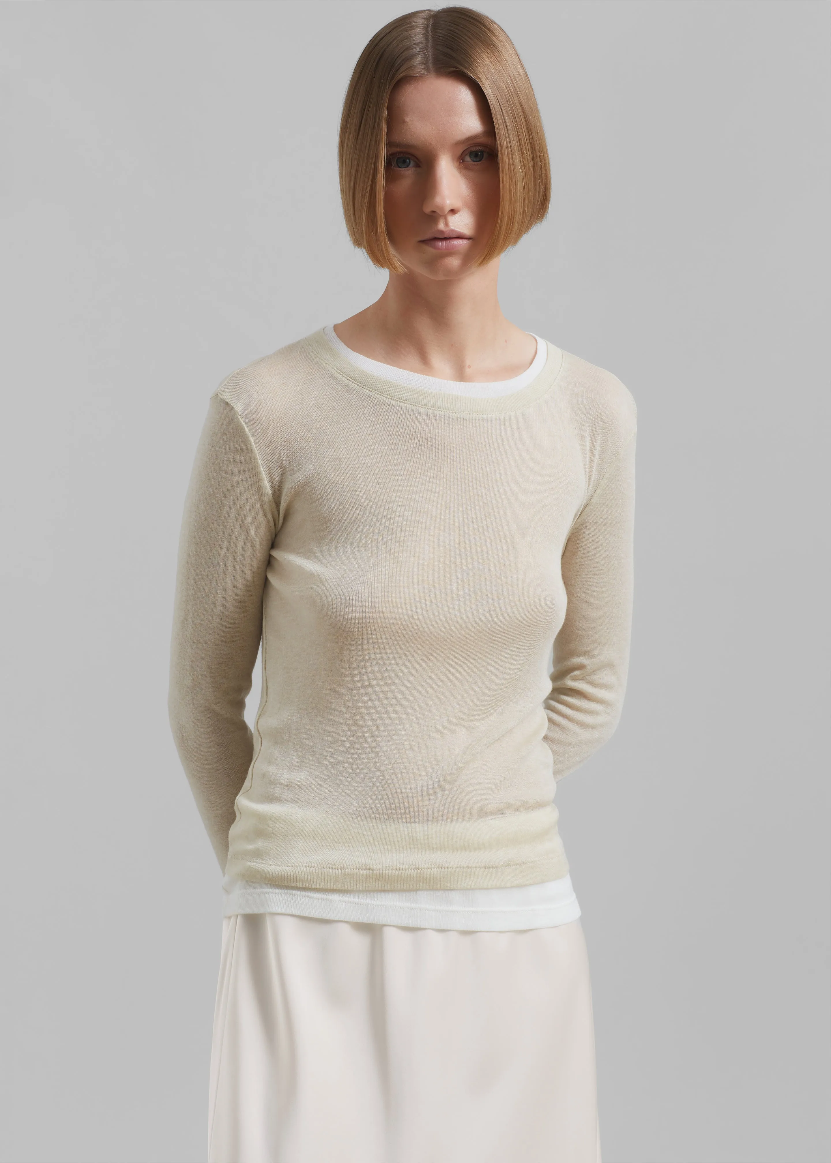 Scottie Layered Tee - Butter sold by Frankie Shop product image thumbnail 4