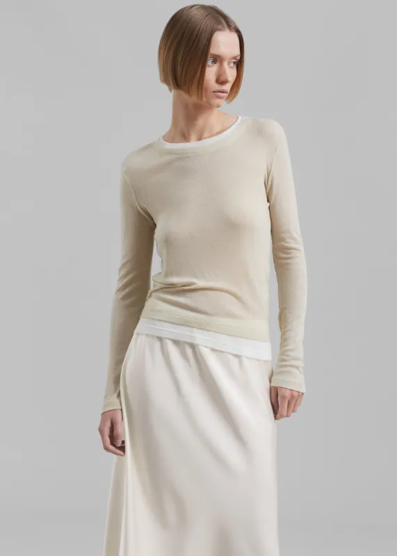 Scottie Layered Tee - Butter made by Frankie Shop