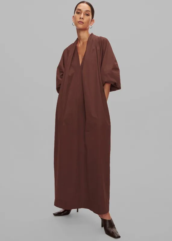 Esse Studios Collected Long Dress - Chocolate sold by Frankie Shop