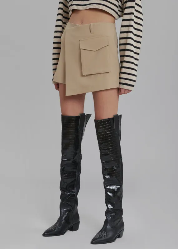 Judy Pocket Skort - Tan made by Frankie Shop