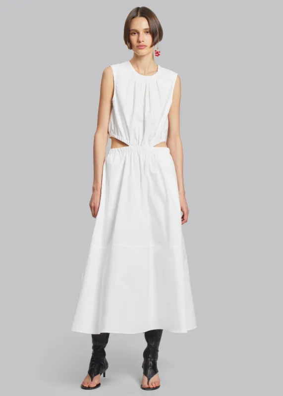 Proenza Schouler White Label Poplin Cutout Midi Dress - Off White sold by Frankie Shop