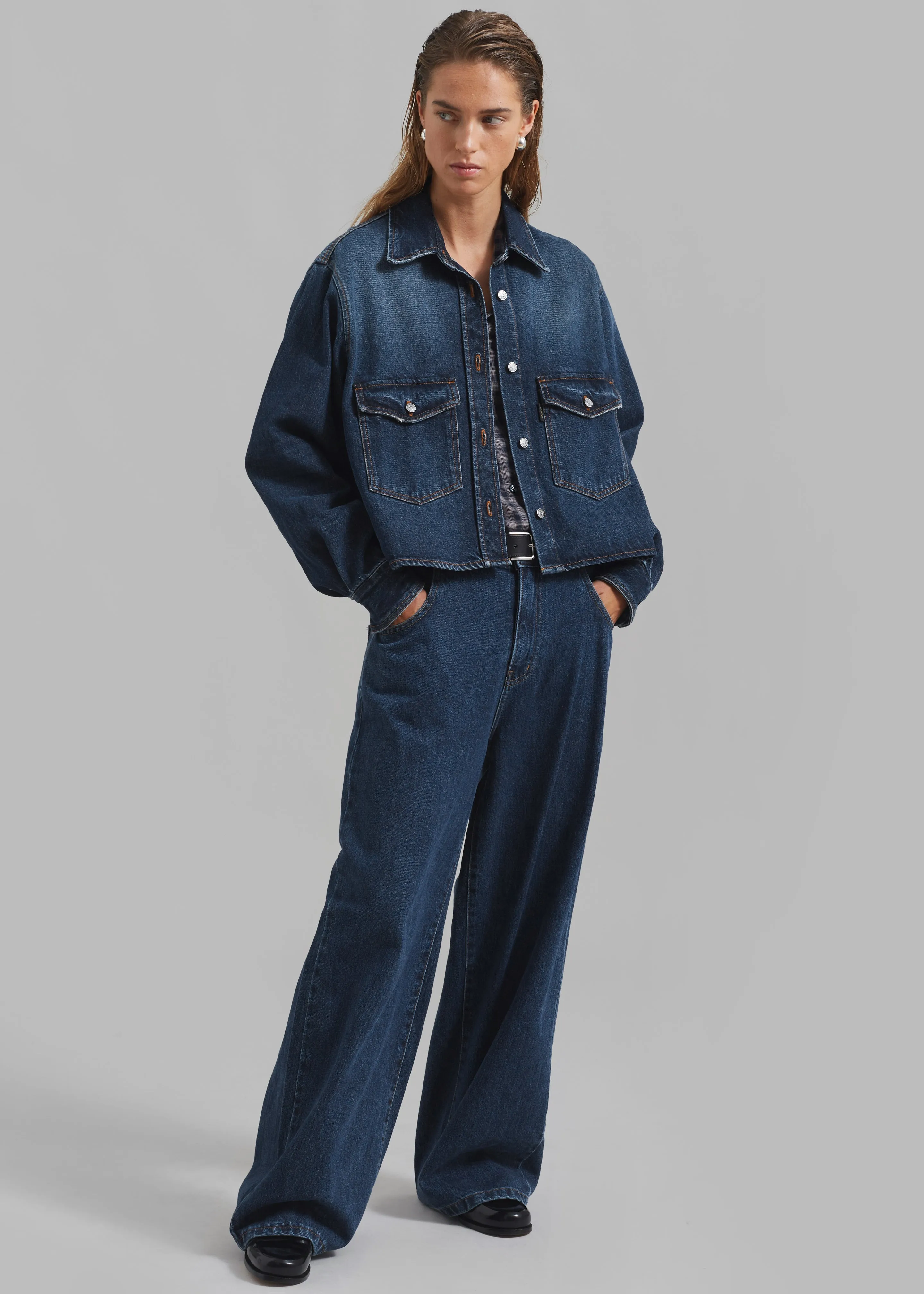 Haikure Chloe Shirt - Deep Blue sold by Frankie Shop