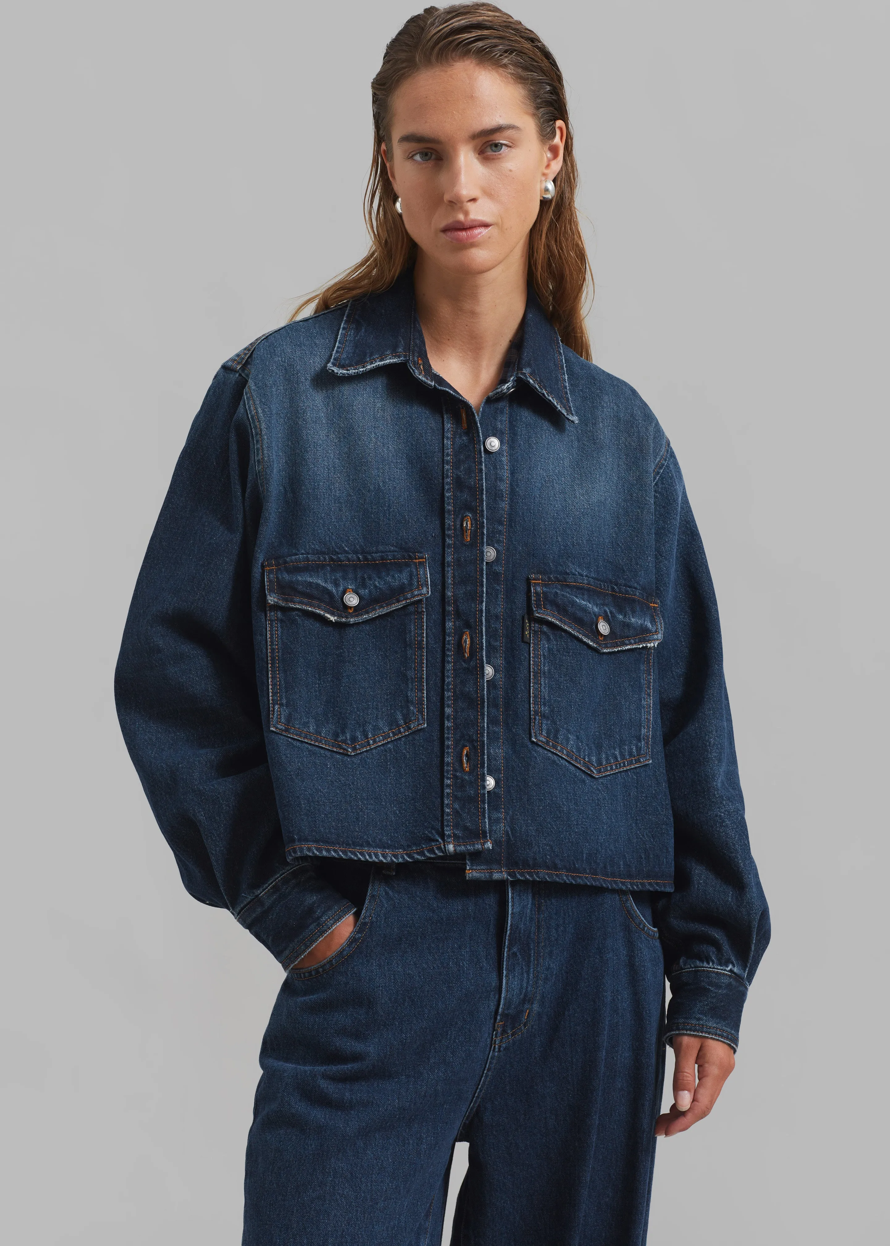 Haikure Chloe Shirt - Deep Blue sold by Frankie Shop product image thumbnail 5