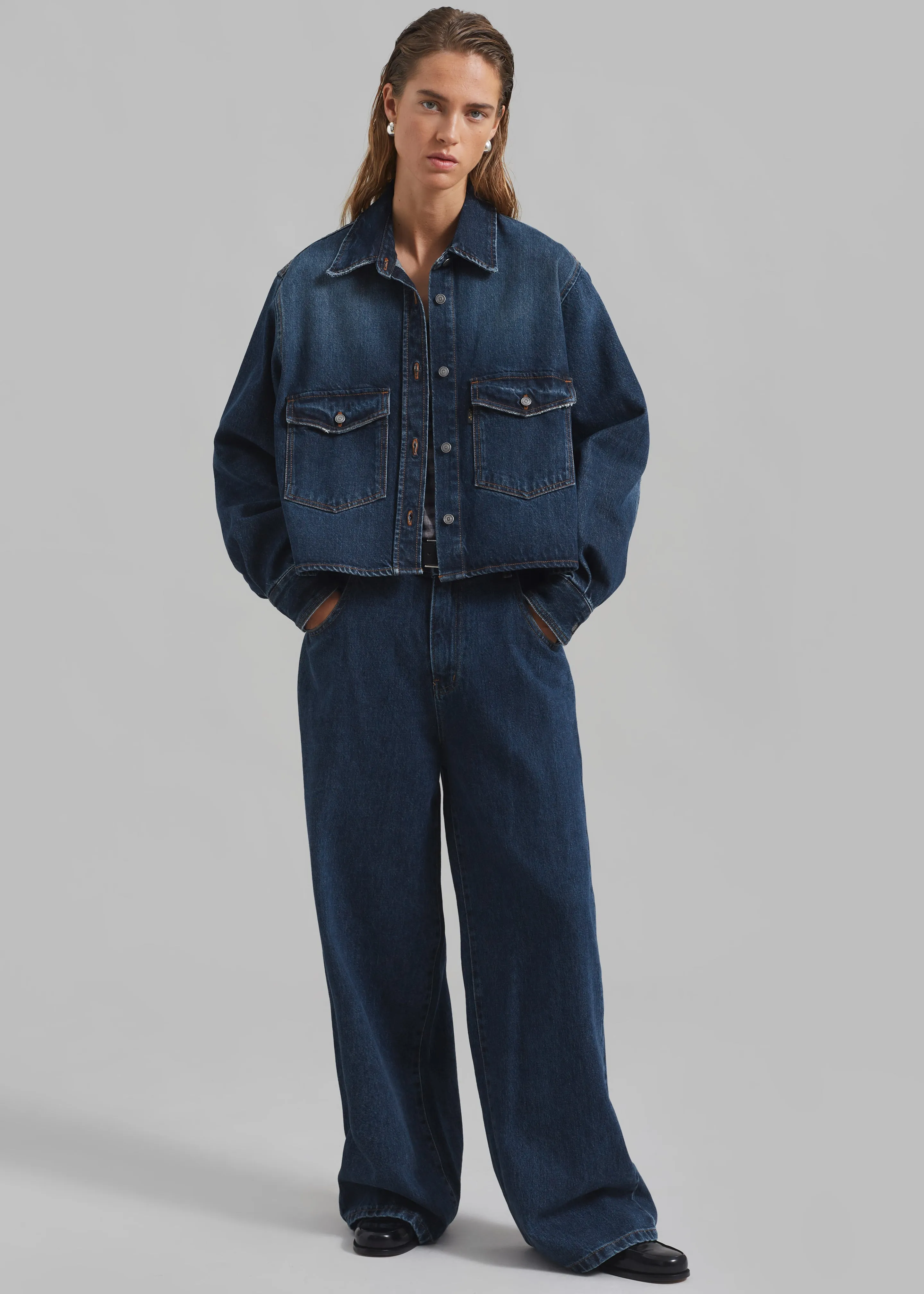 Haikure Chloe Shirt - Deep Blue sold by Frankie Shop product image thumbnail 3