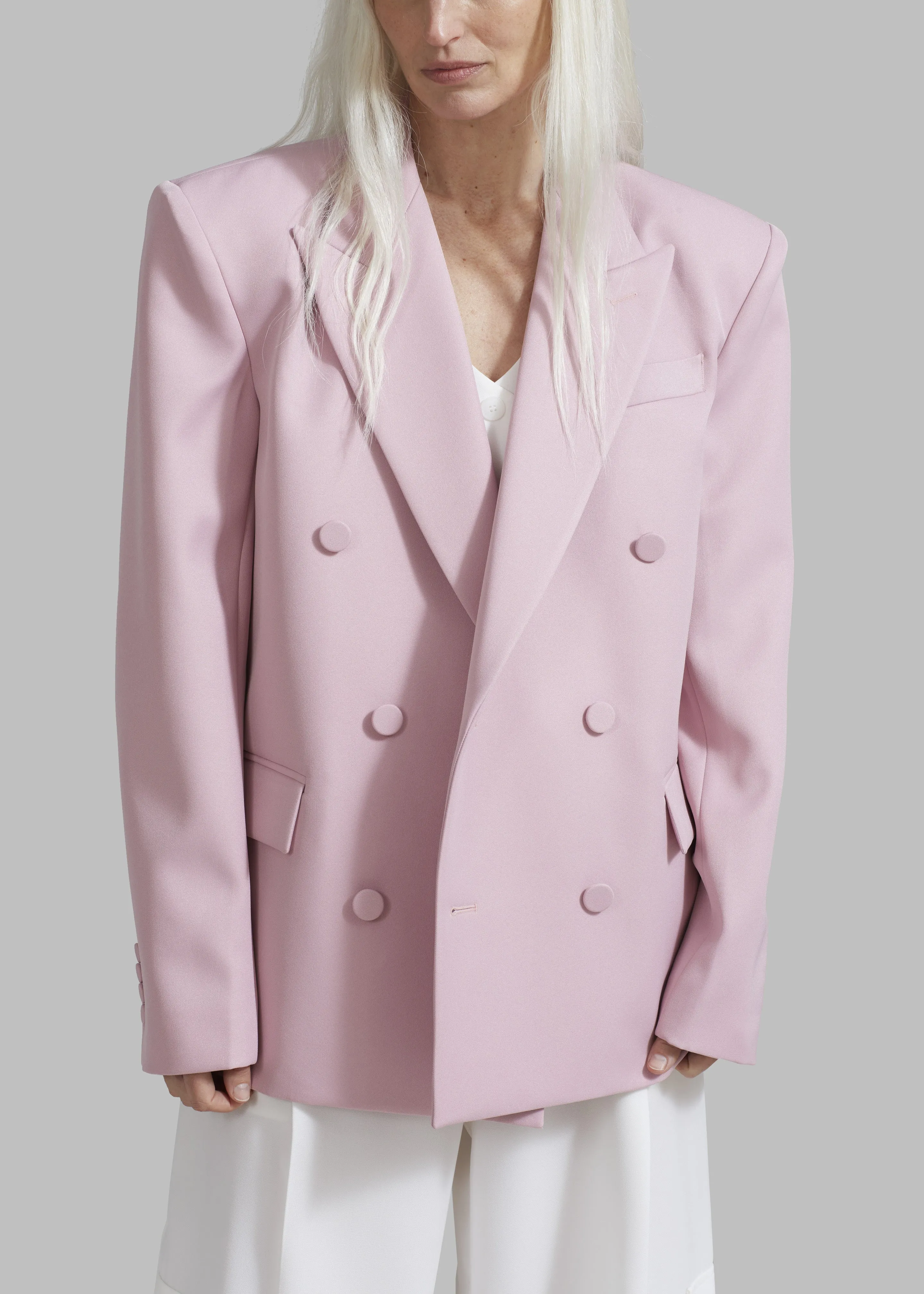 Zia Covered Buttons Blazer - Pink sold by Frankie Shop product image thumbnail 3
