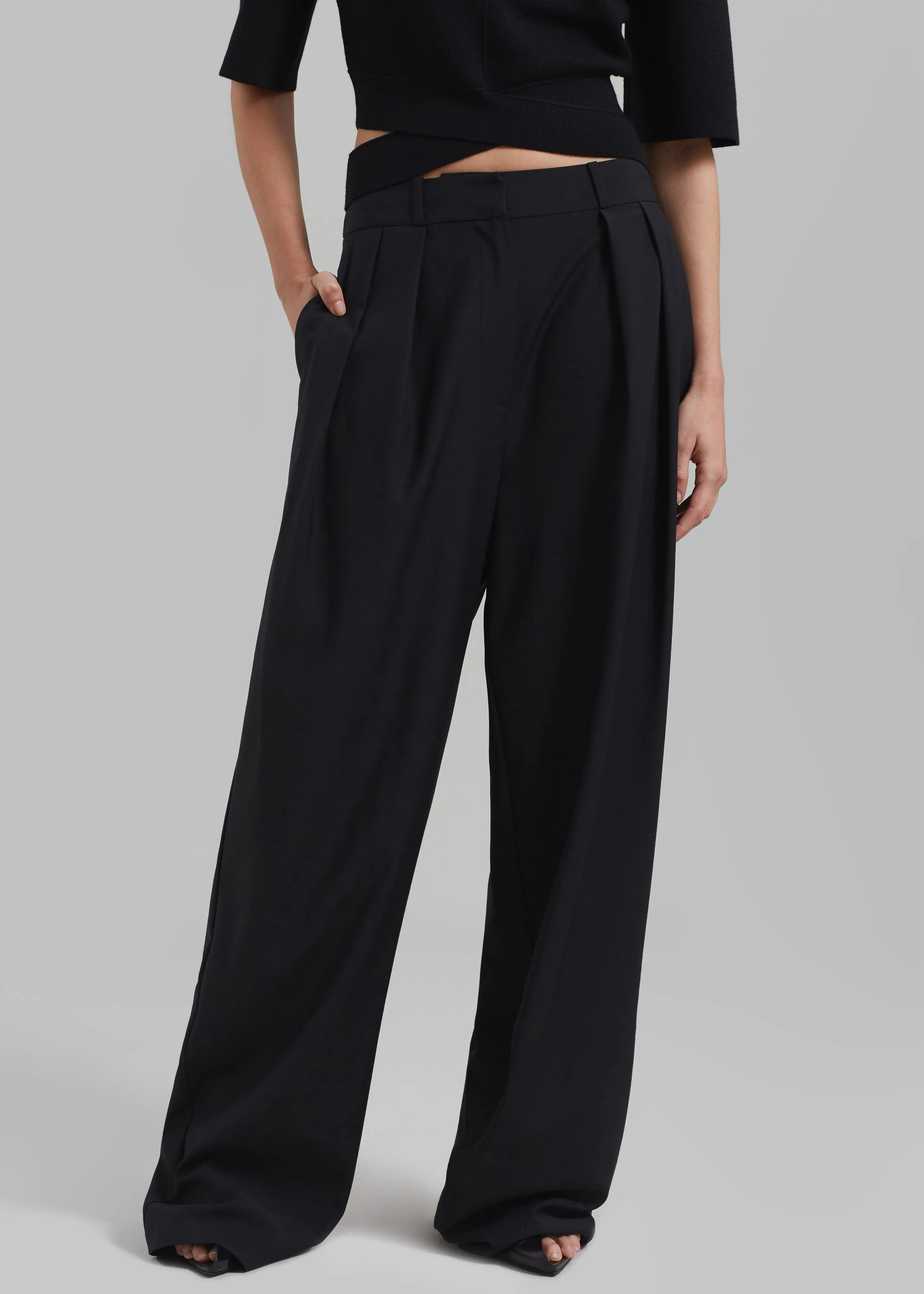 Ripley Pleated Trousers - Black sold by Frankie Shop product image thumbnail 3