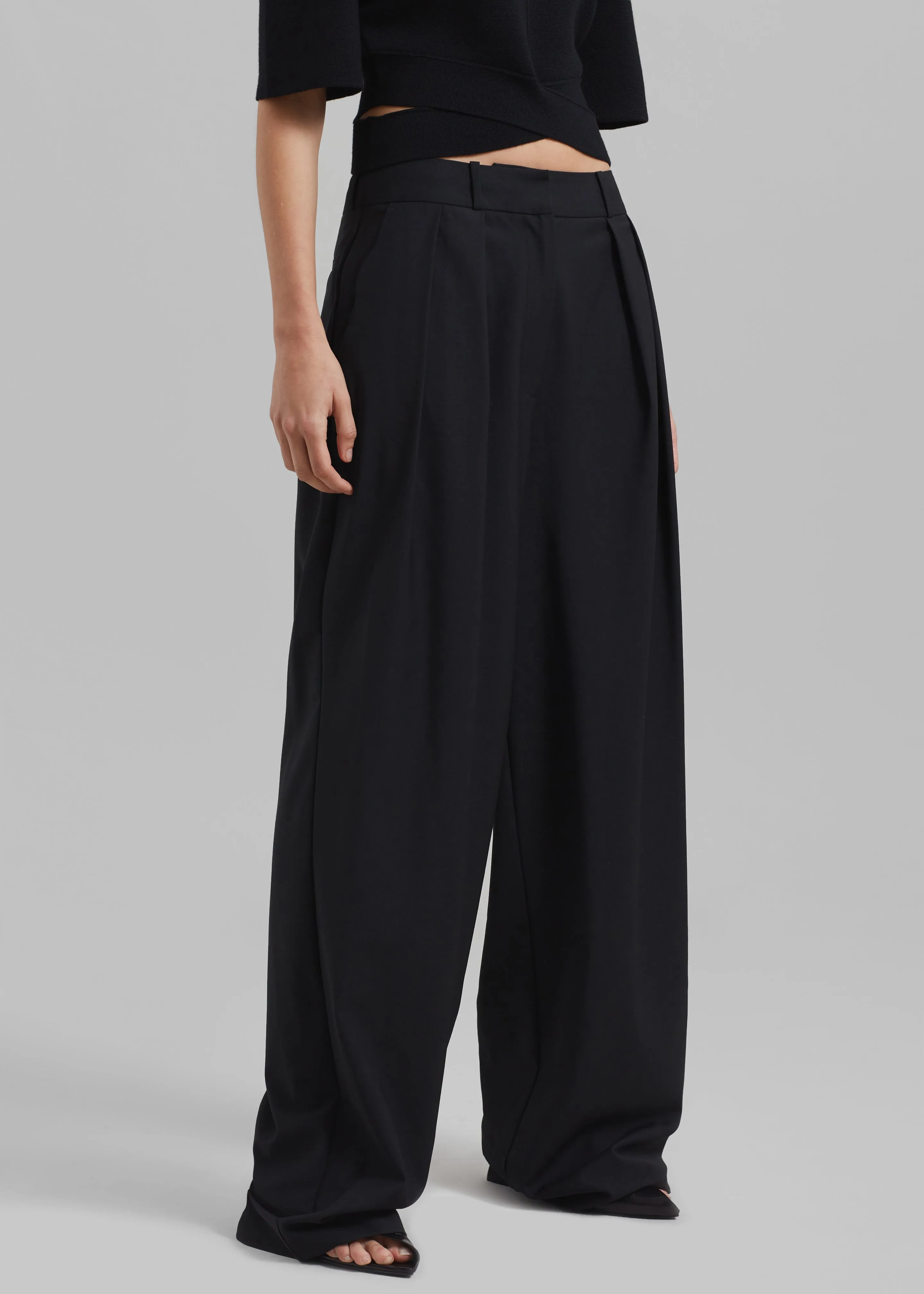 Ripley Pleated Trousers - Black sold by Frankie Shop product image thumbnail 5