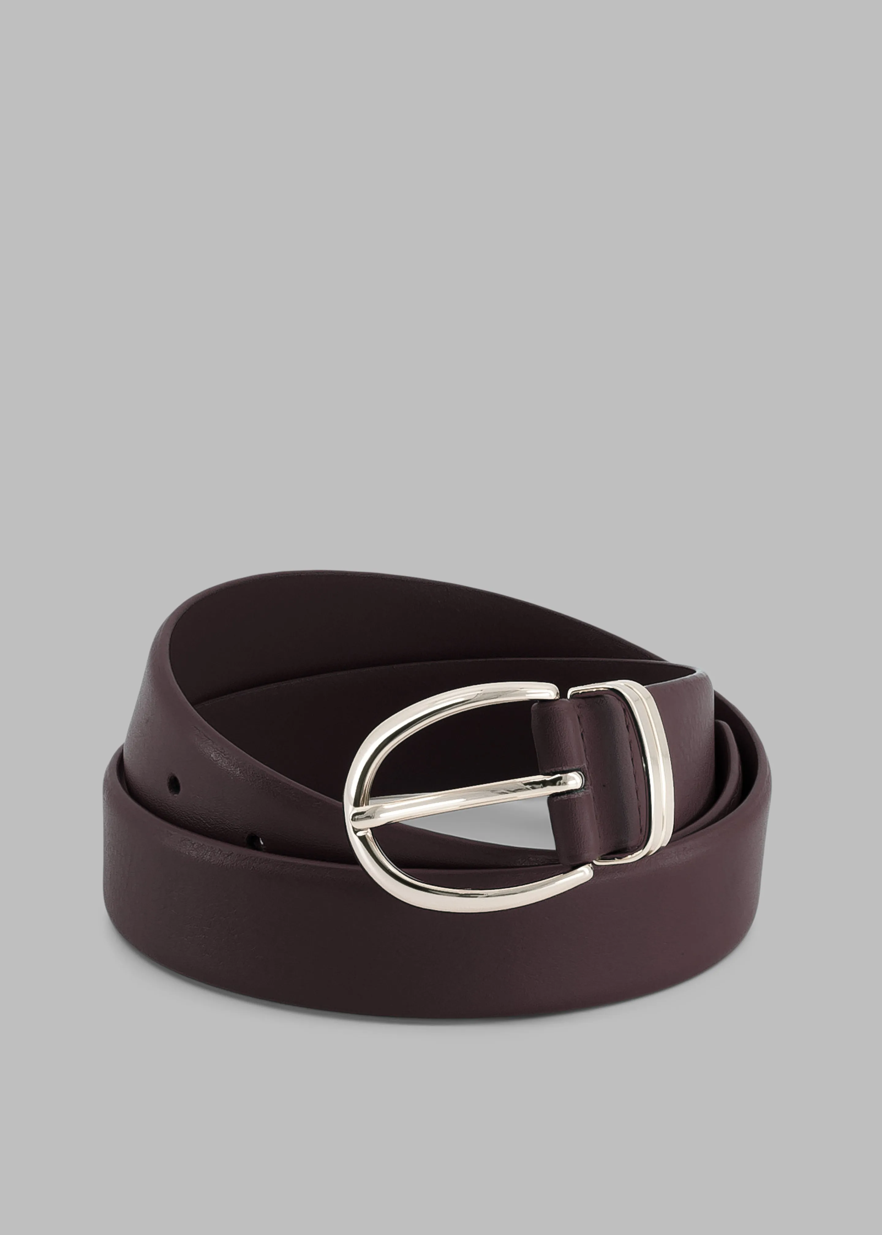 Ora Leather Belt - Plum/Silver sold by Frankie Shop
