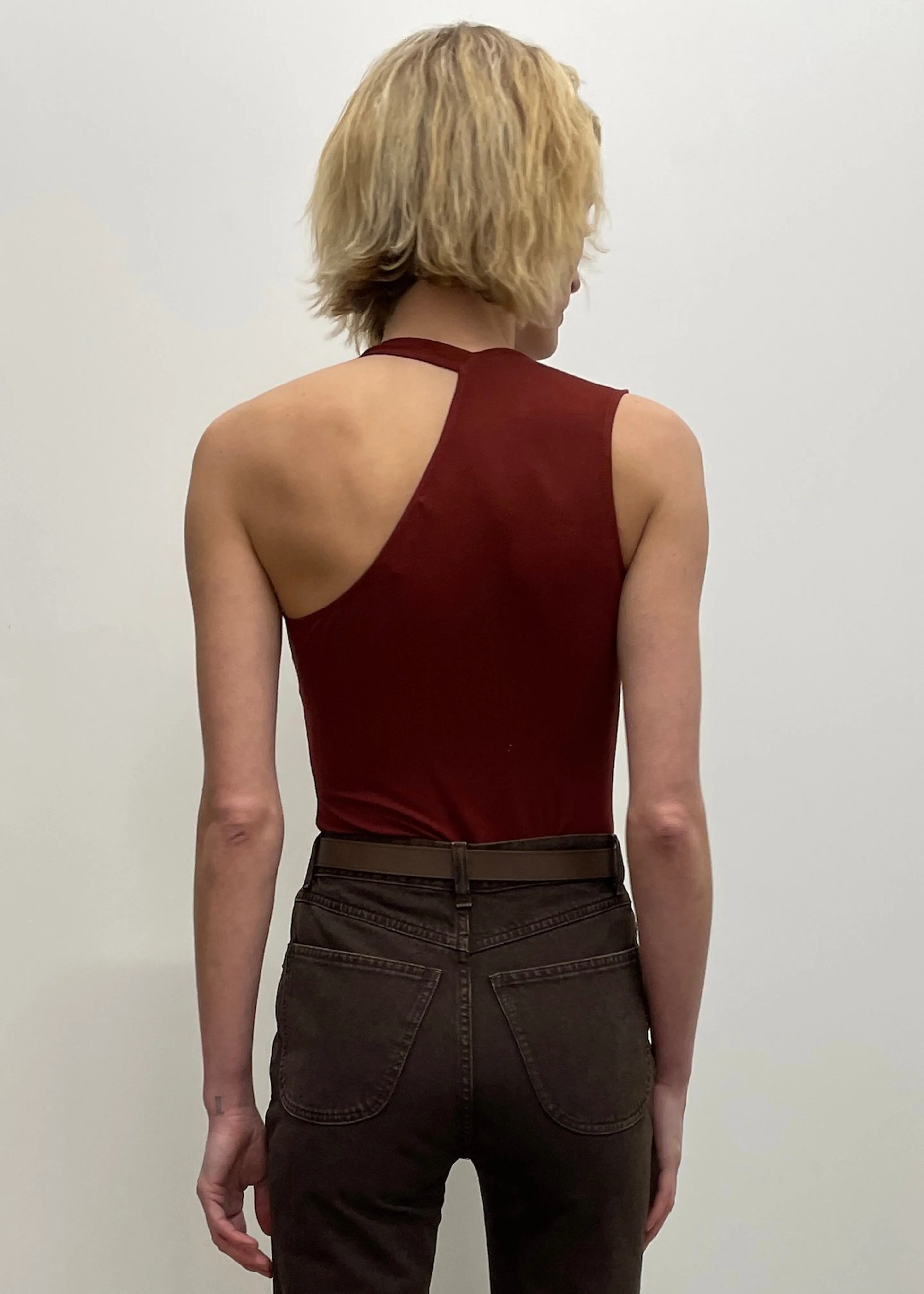 Beaufille Triple Strap Bodysuit - Burgundy sold by Frankie Shop product image thumbnail 4