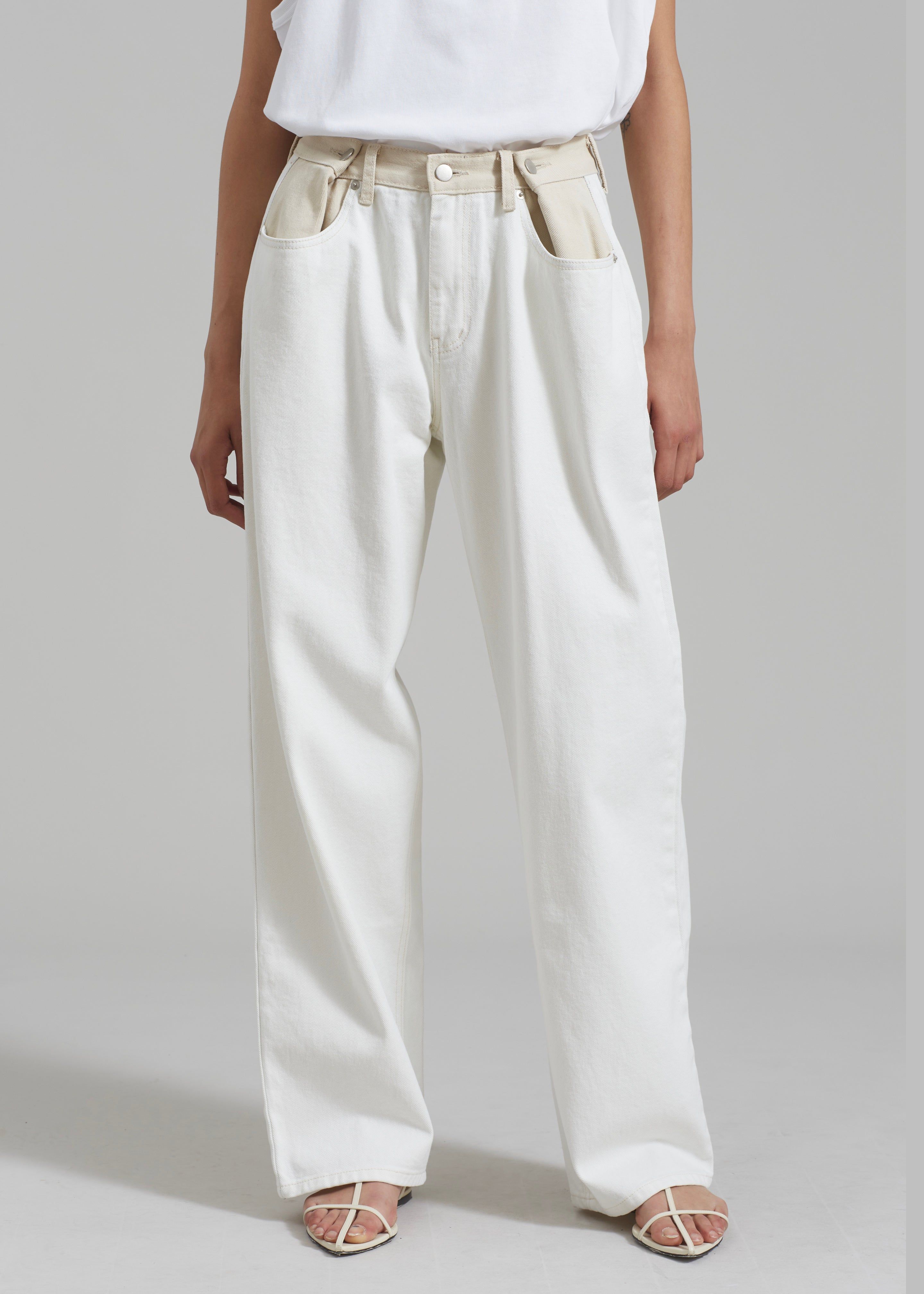 Hayla Contrast Denim Pants - Off White sold by Frankie Shop product image thumbnail 10