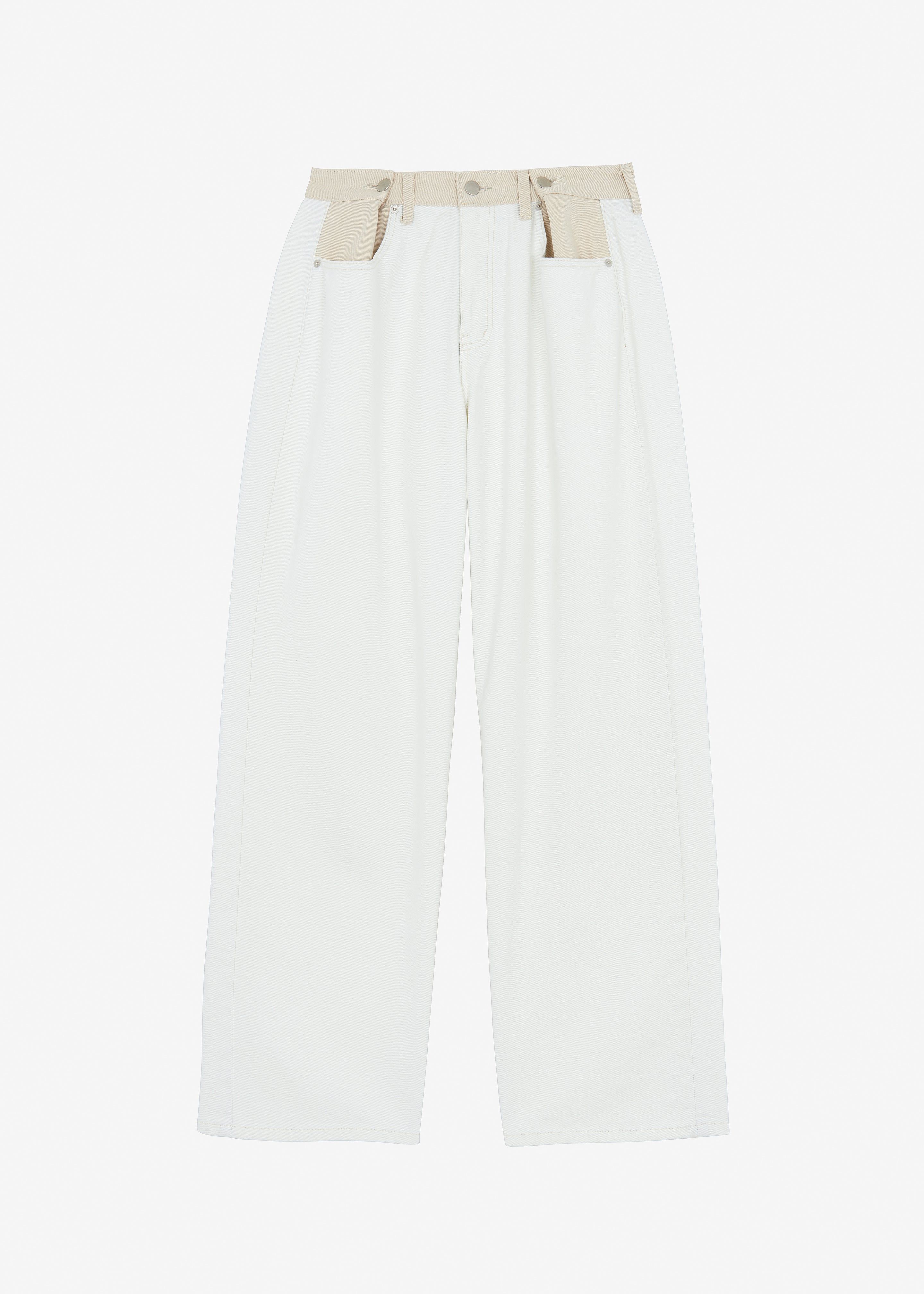 Hayla Contrast Denim Pants - Off White sold by Frankie Shop product image thumbnail 13