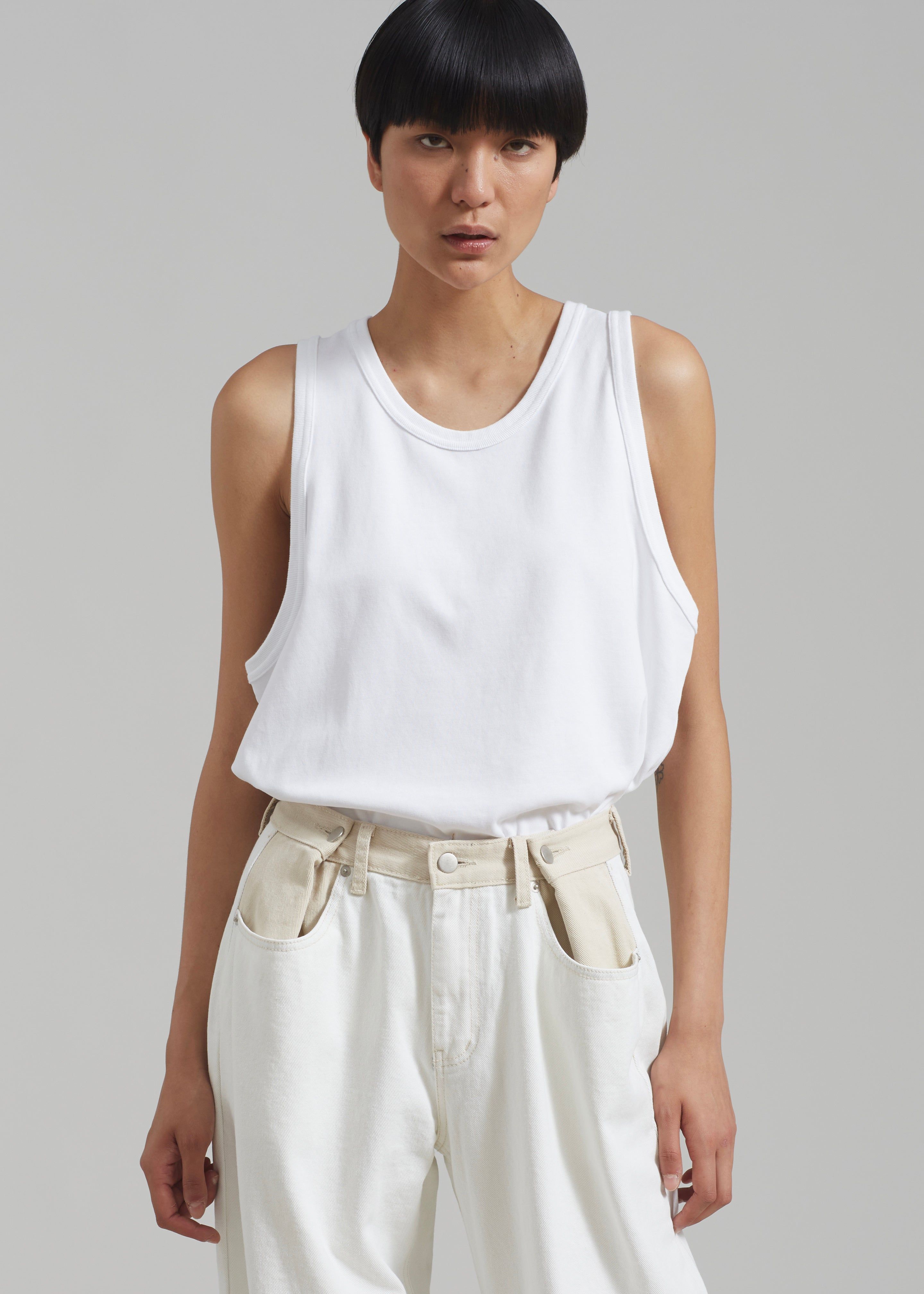 Hayla Contrast Denim Pants - Off White sold by Frankie Shop product image thumbnail 9