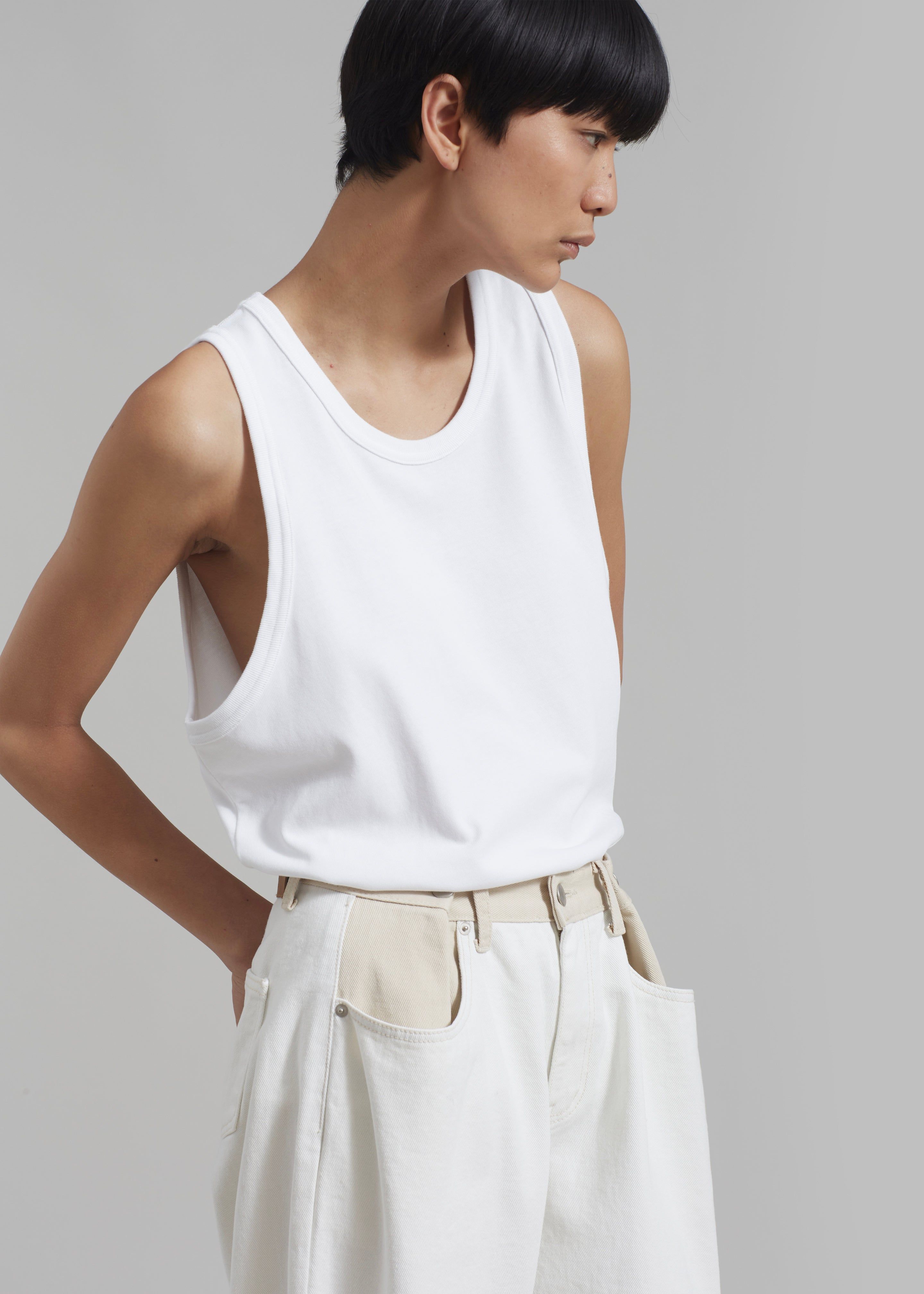 Hayla Contrast Denim Pants - Off White sold by Frankie Shop product image thumbnail 8