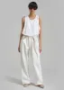 Hayla Contrast Denim Pants - Off White/Beige sold by Frankie Shop