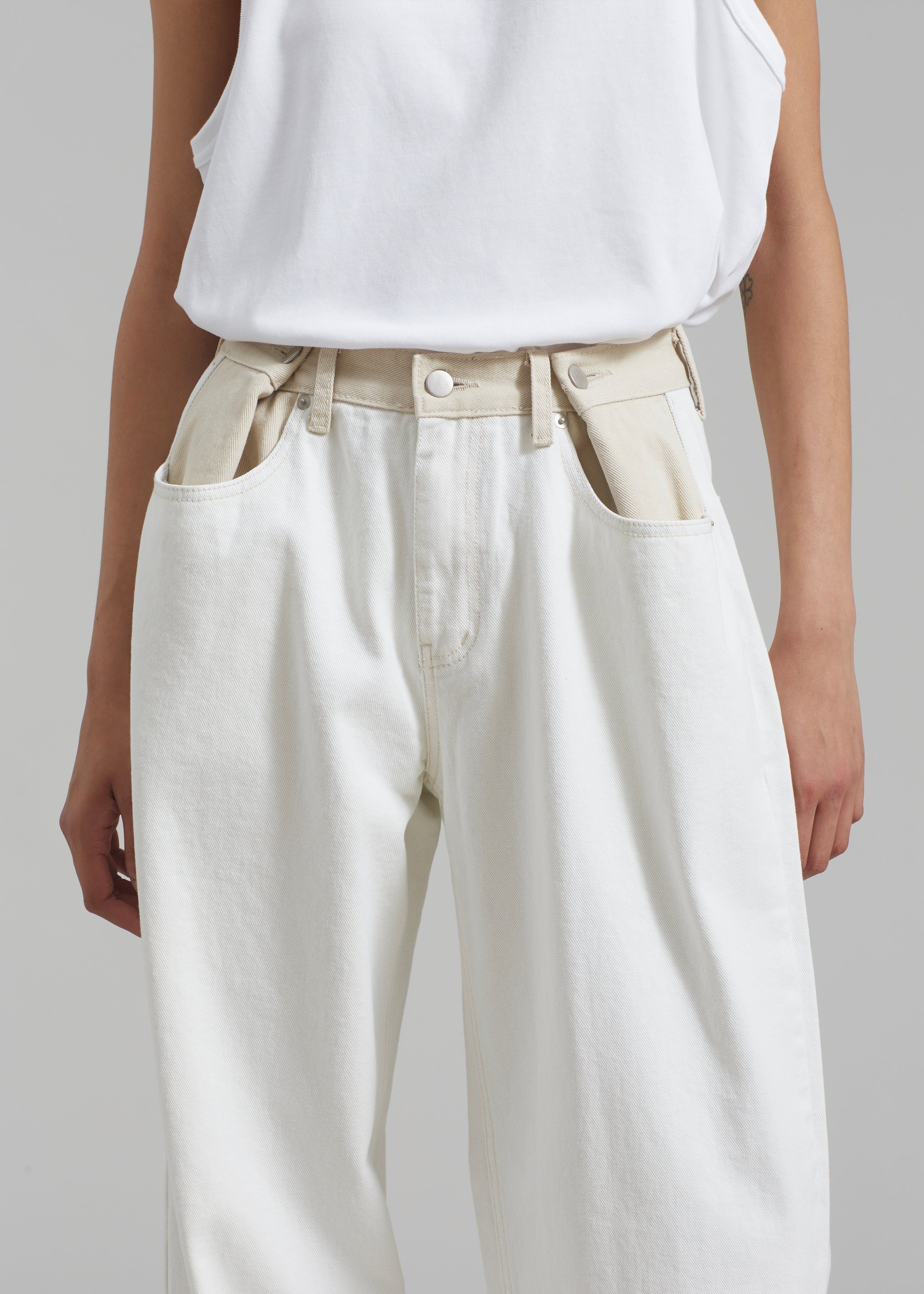 Hayla Contrast Denim Pants - Off White sold by Frankie Shop product image thumbnail 2