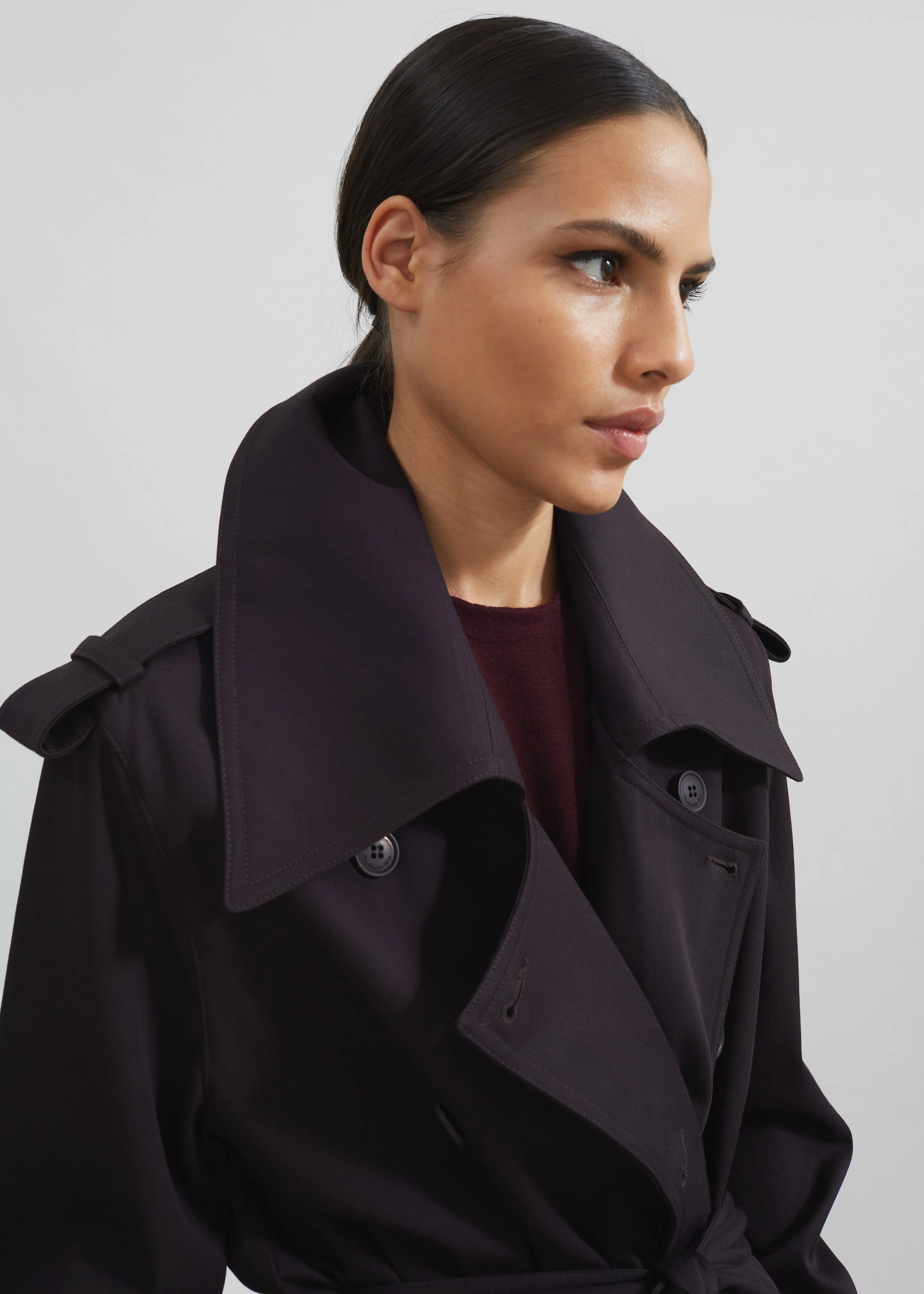 Coline Trench Coat - Dark Plum sold by Frankie Shop product image thumbnail 4