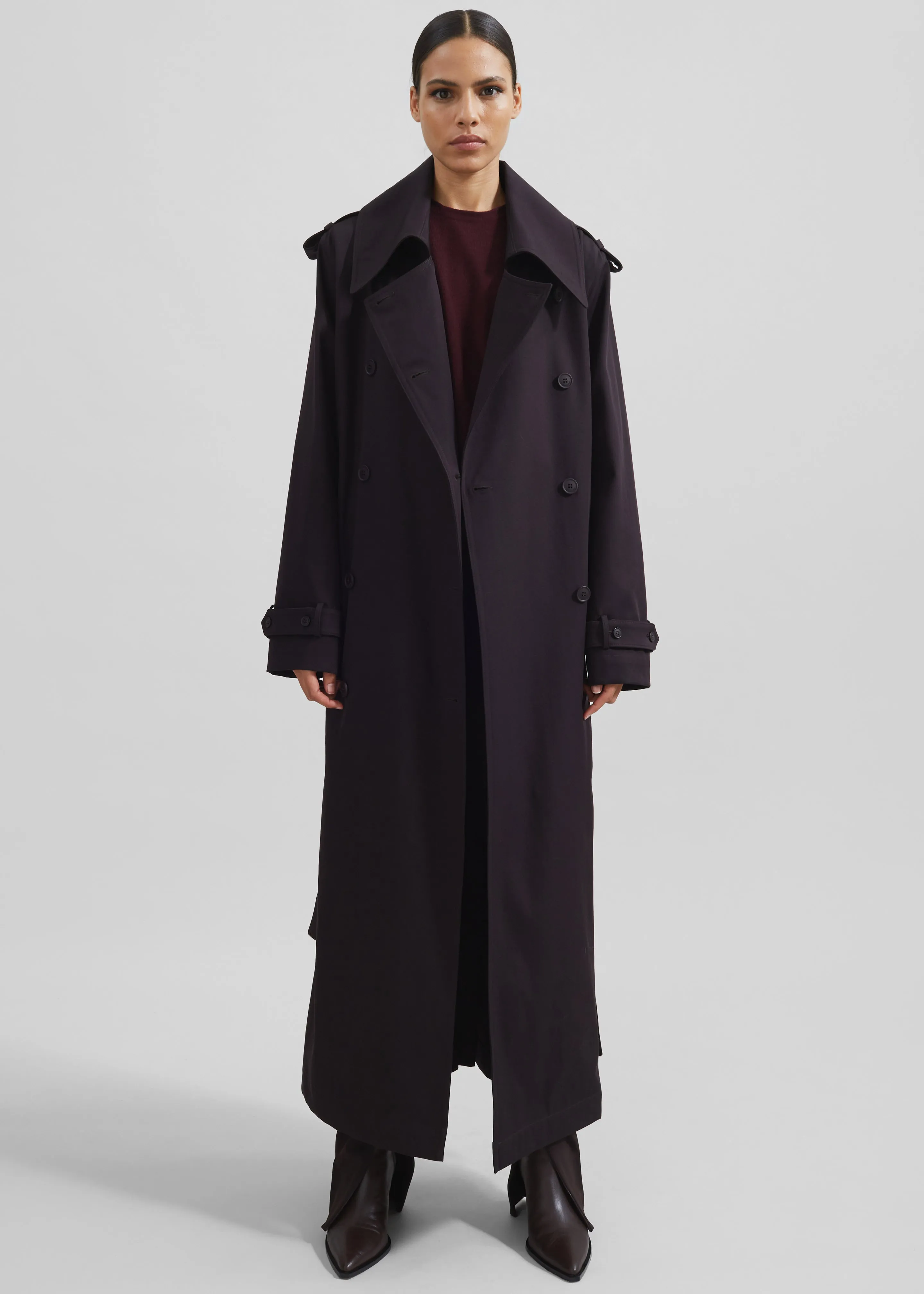 Coline Trench Coat - Dark Plum sold by Frankie Shop product image thumbnail 5