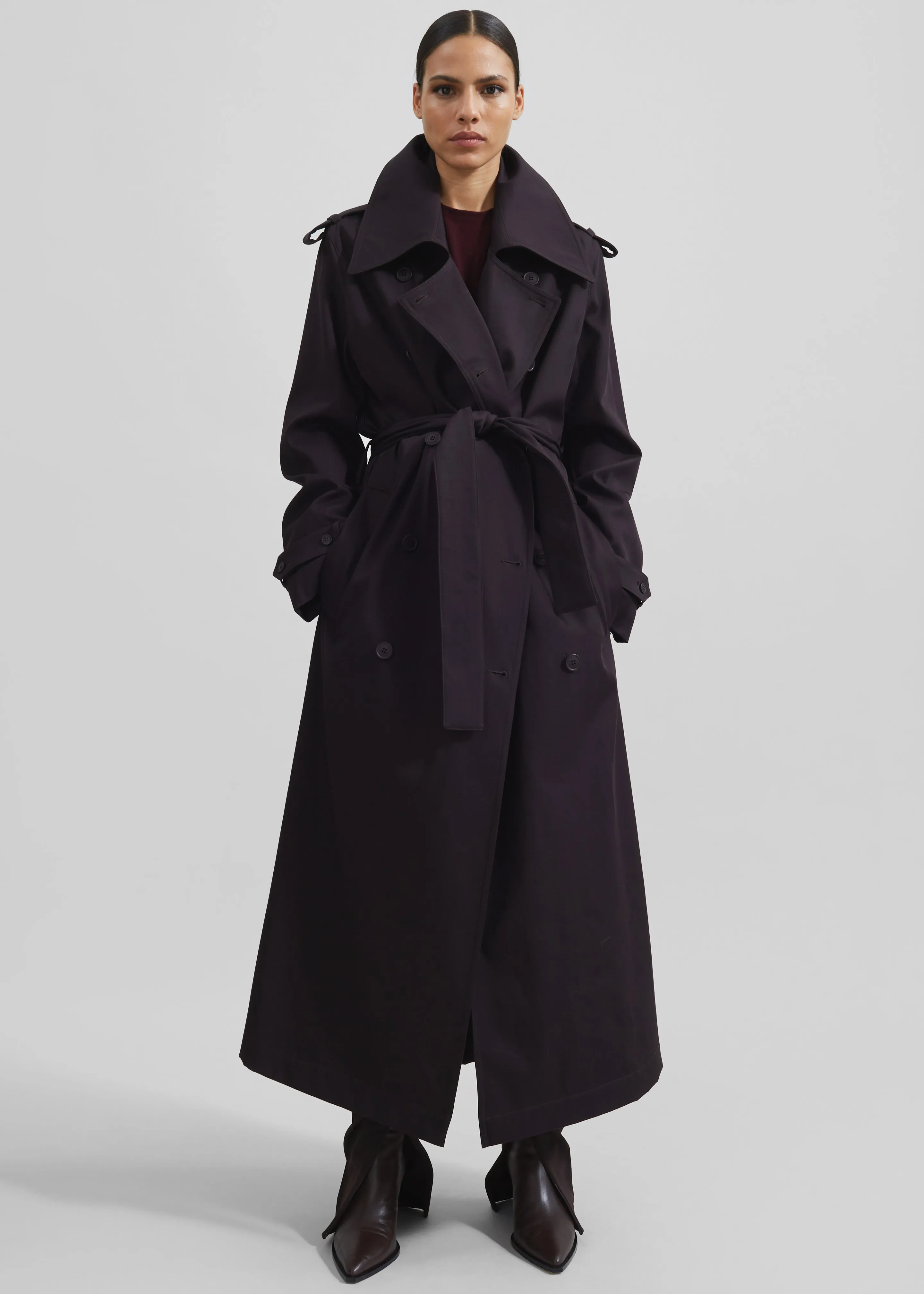 Coline Trench Coat - Dark Plum sold by Frankie Shop product image thumbnail 2