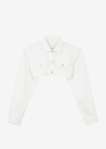 Kett Cropped Denim Jacket - Off White sold by Frankie Shop