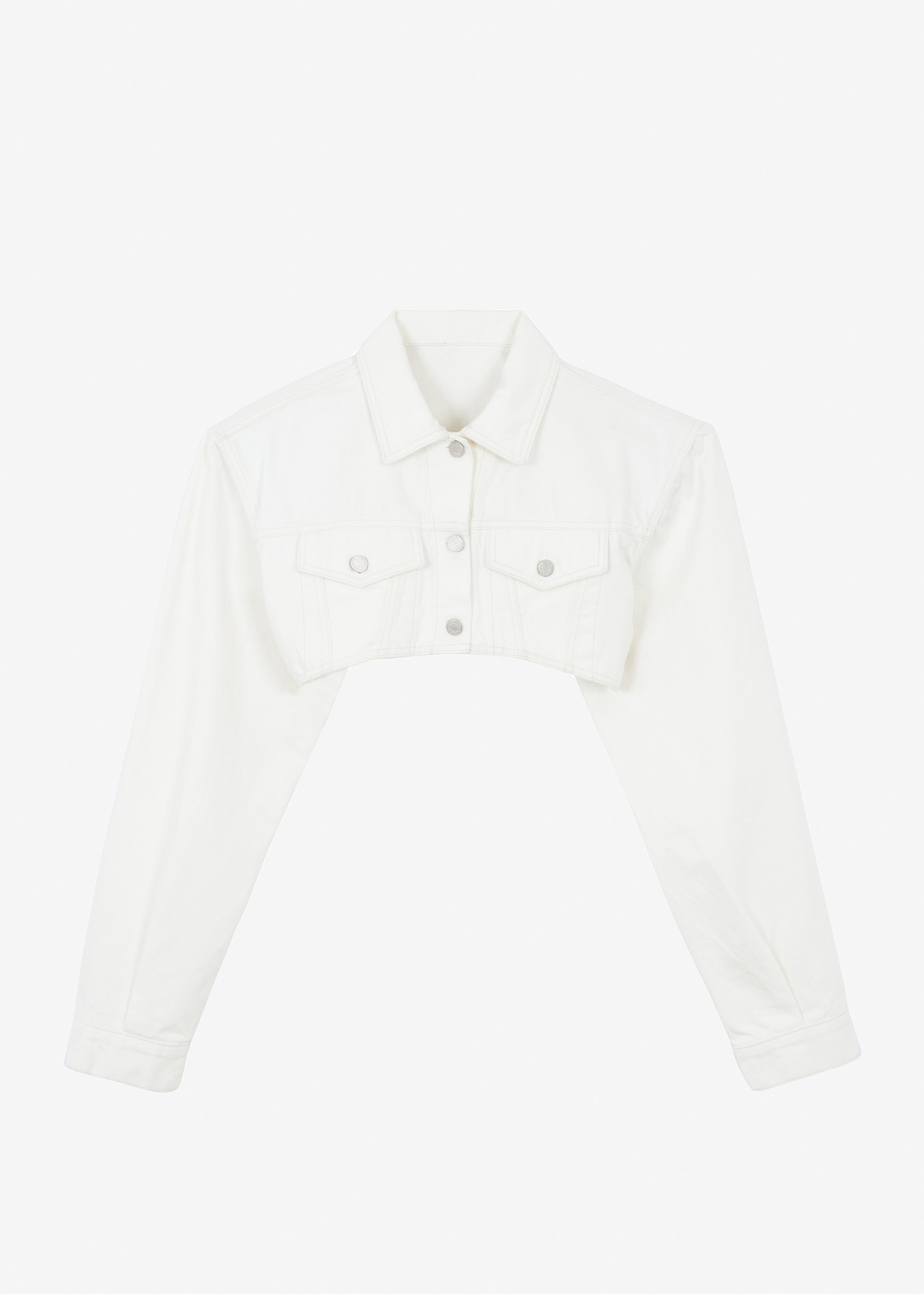 Kett Cropped Denim Jacket - Off White sold by Frankie Shop product image thumbnail 6