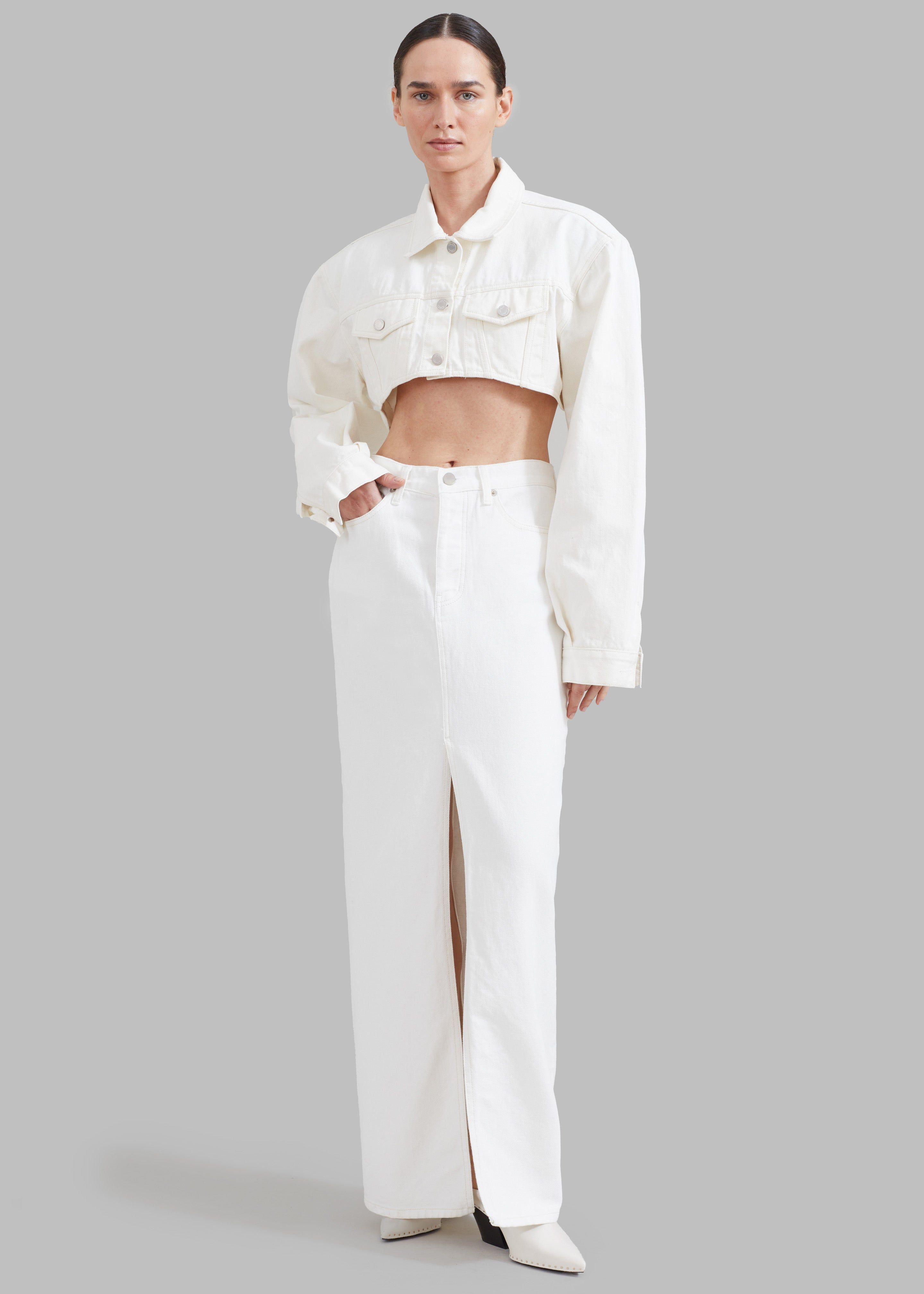 Kett Cropped Denim Jacket - Off White sold by Frankie Shop product image thumbnail 2