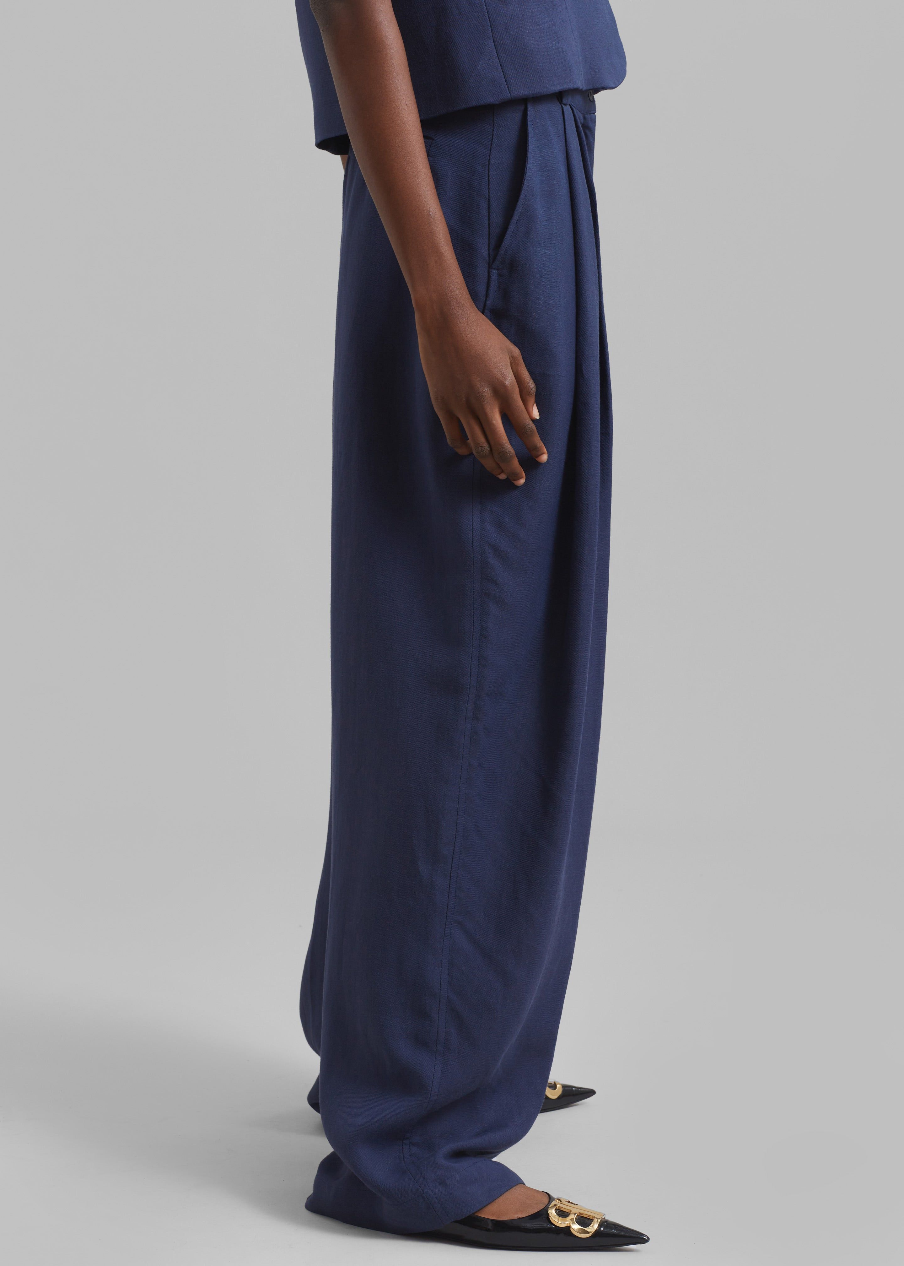 Piper Pleated Trousers - Blue sold by Frankie Shop product image thumbnail 5