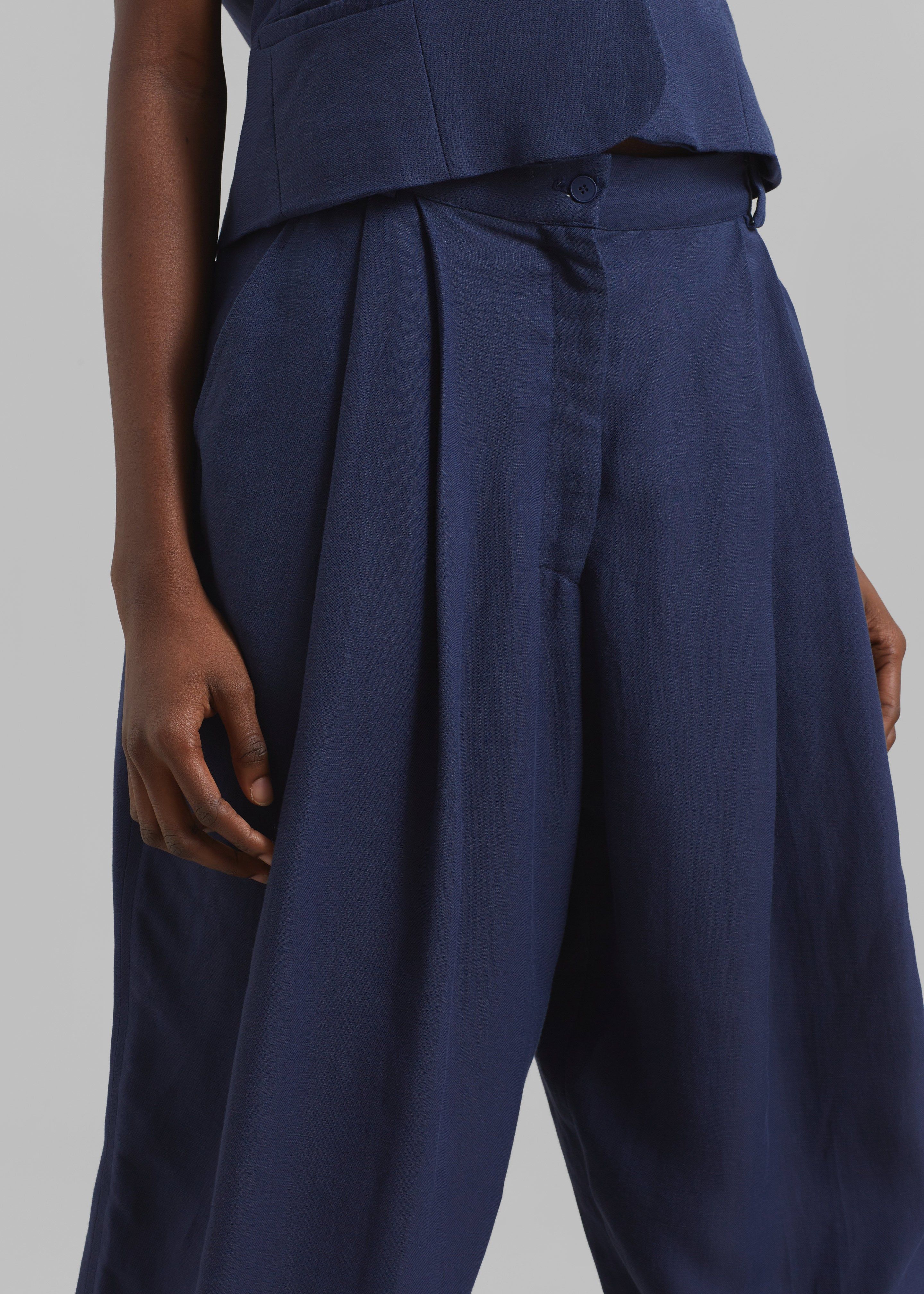 Piper Pleated Trousers - Blue sold by Frankie Shop product image thumbnail 4