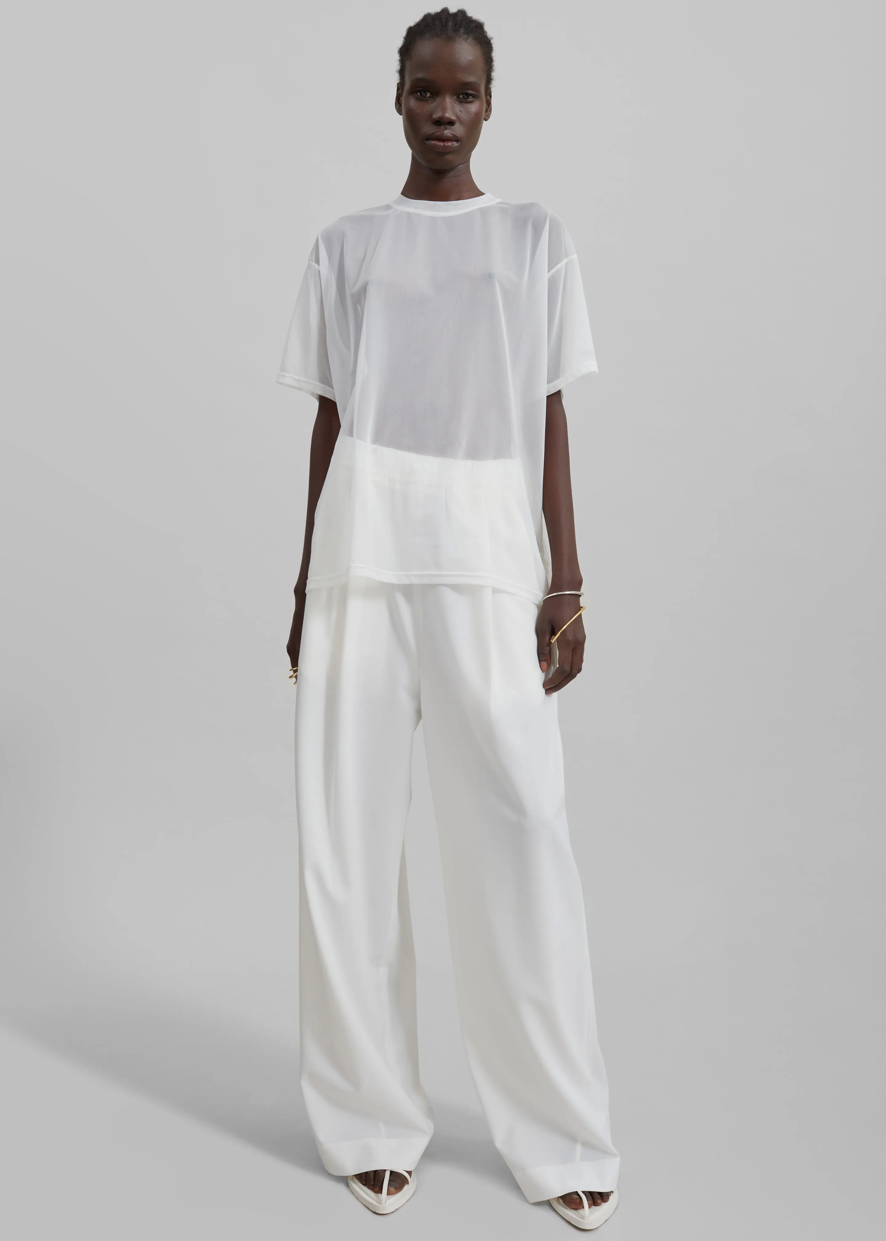 Ramy Mesh Tee - White sold by Frankie Shop product image thumbnail 3