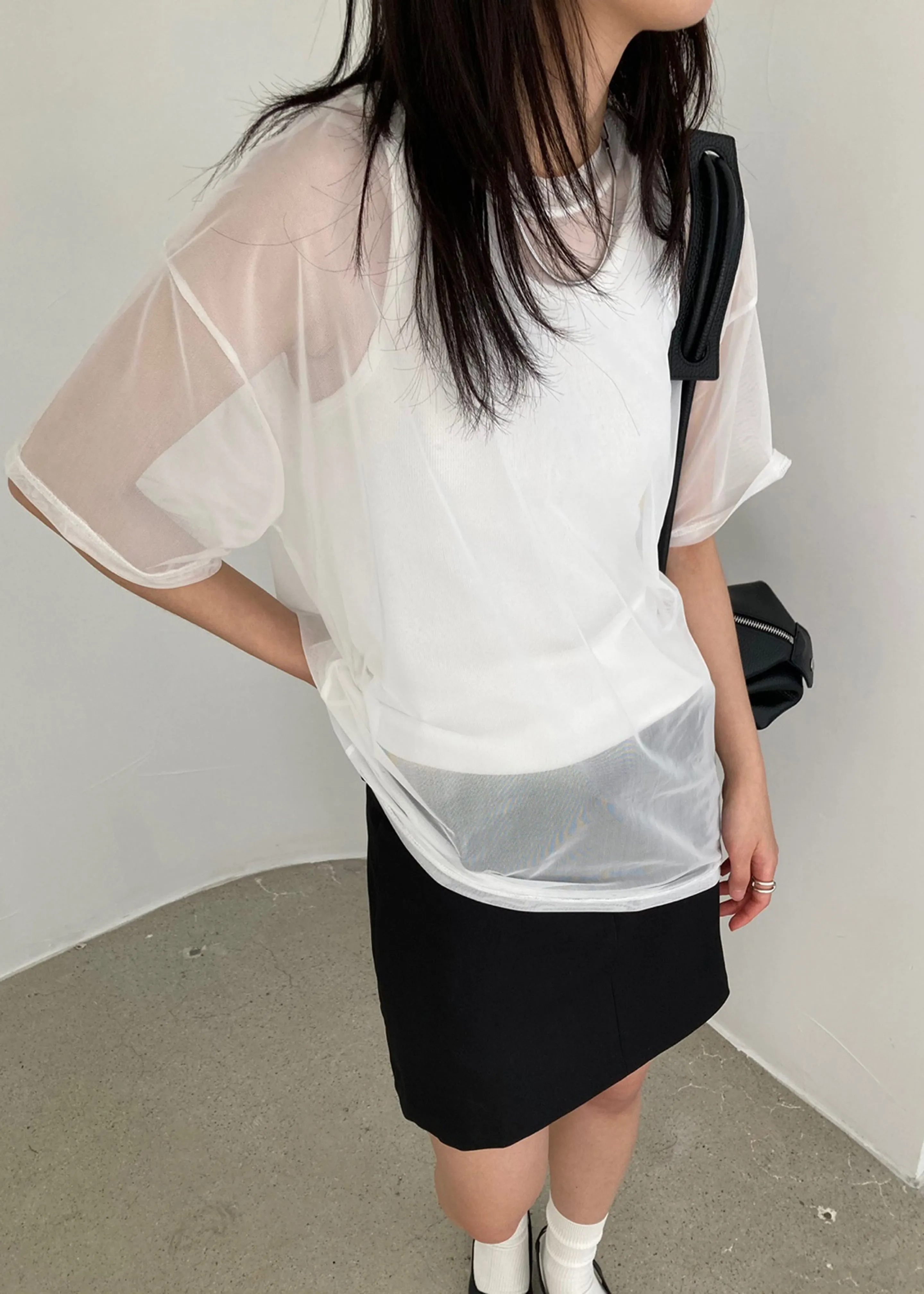 Ramy Mesh Tee - White sold by Frankie Shop product image thumbnail 2