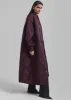 Isaac Oversized Bomber Coat - Burgundy sold by Frankie Shop