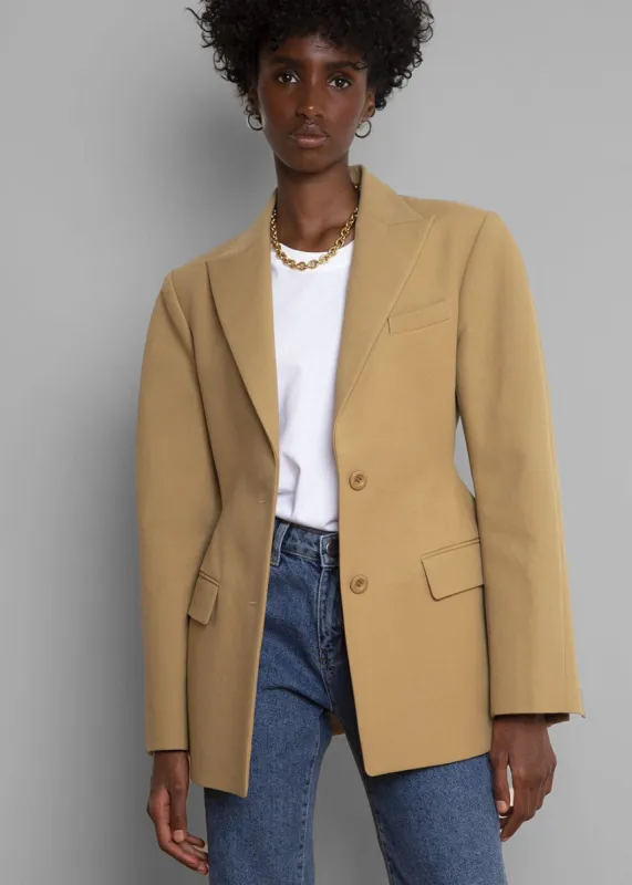 Colette Hourglass Blazer - Camel sold by Frankie Shop