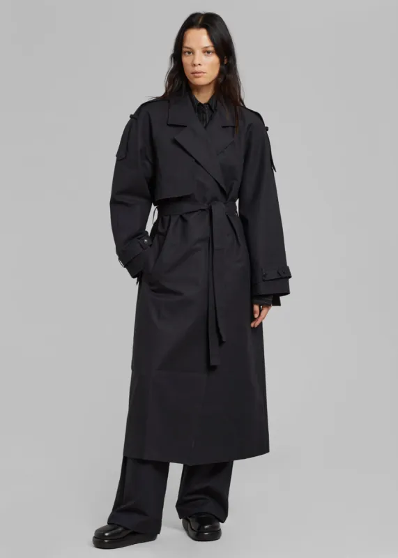 Suzanne Trench Coat - Black sold by Frankie Shop