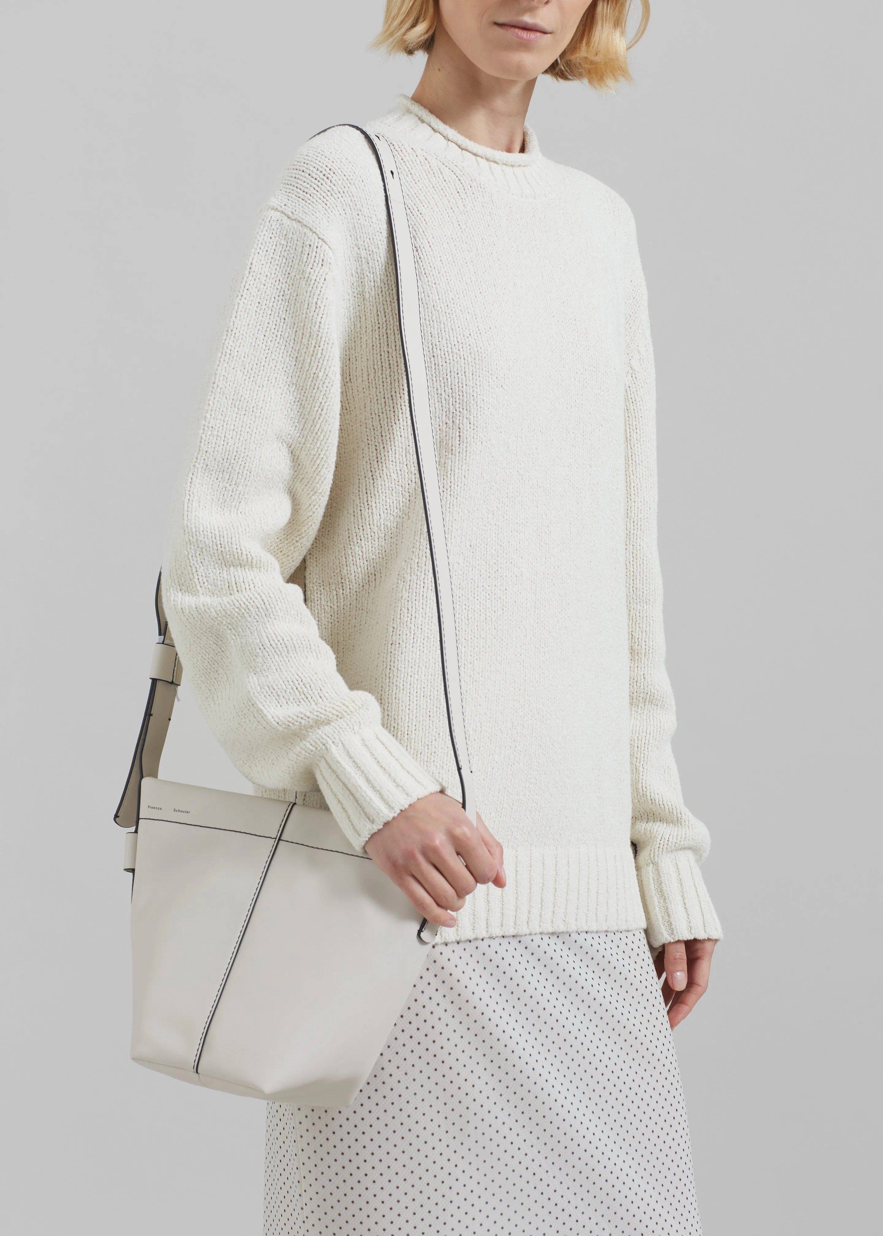 Proenza Schouler White Label Barrow Bucket Bag - Vanilla sold by Frankie Shop product image thumbnail 3